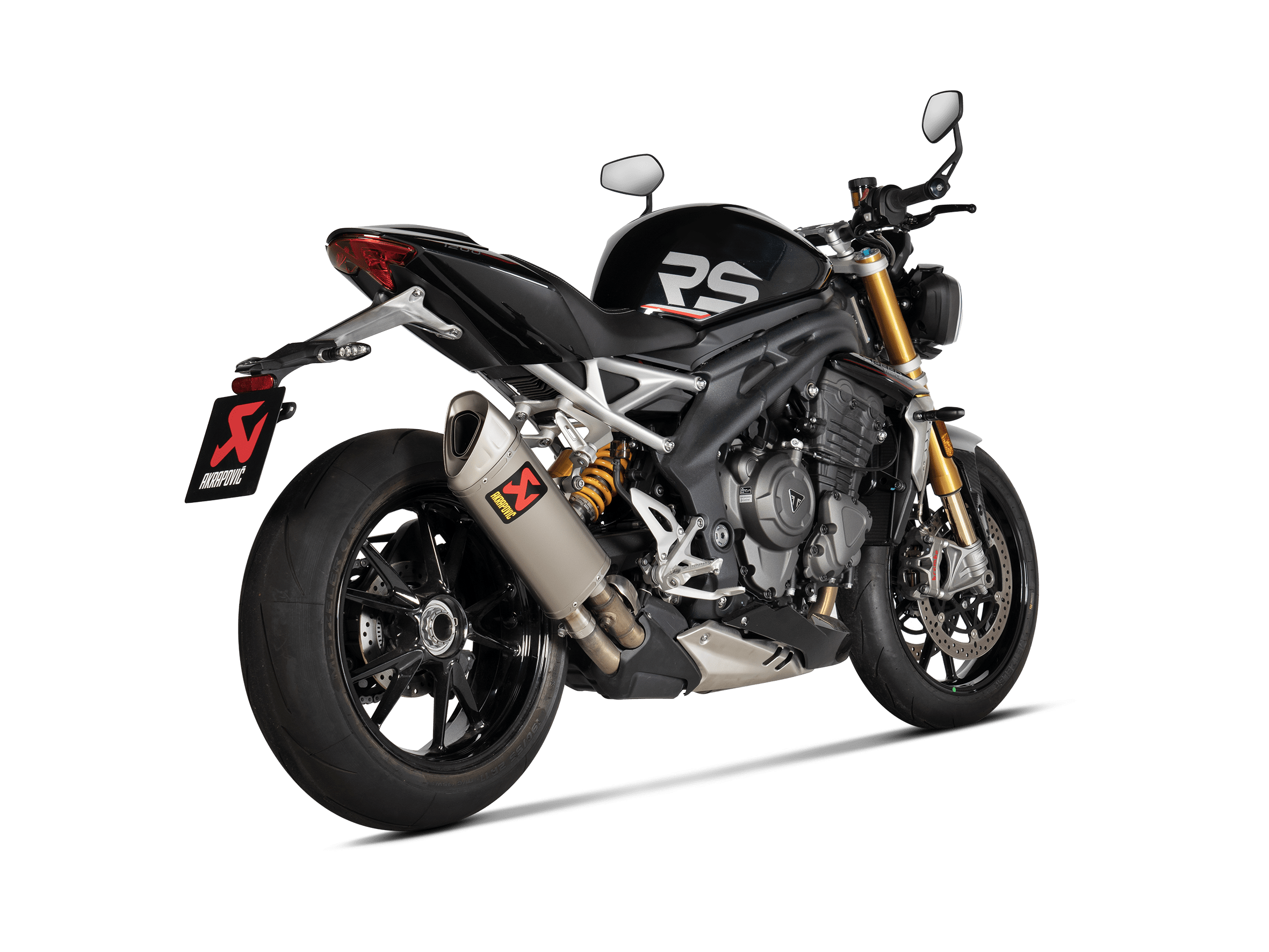 TRIUMPH SPEED TRIPLE 1200 RS / RR Akrapovič Slip-On Line (Titanium) 2021-2024 - immagine 3