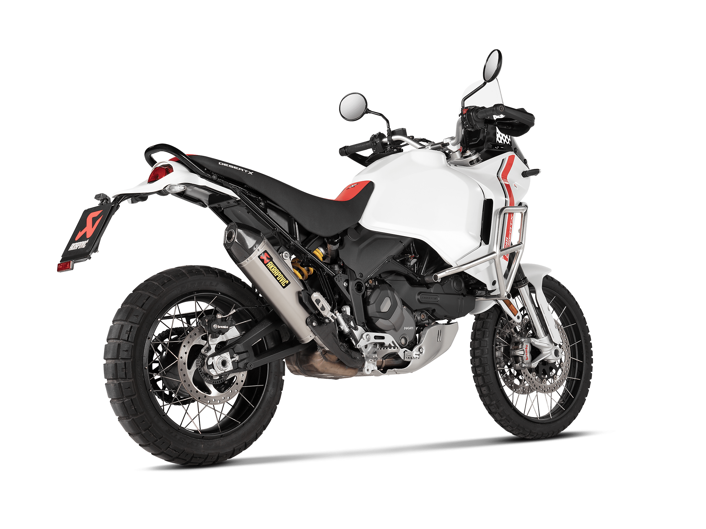 DUCATI DESERT X Akrapovič Slip-On Line (Titanium) 2022-2024 - immagine 3