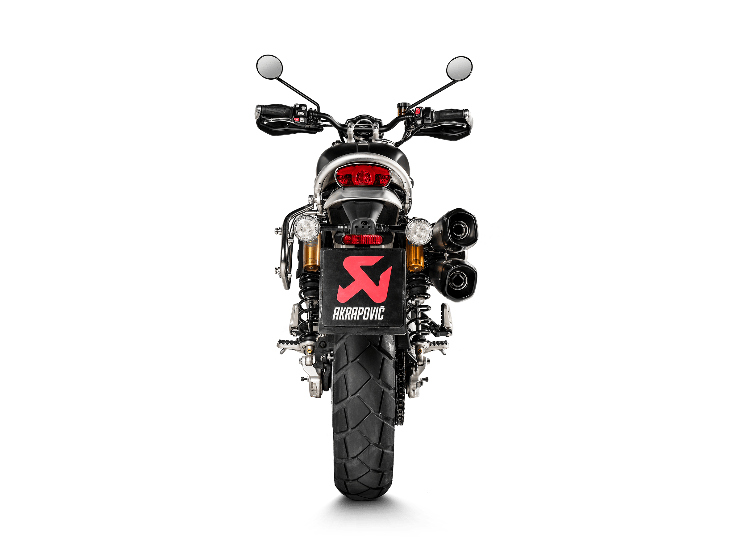 TRIUMPH SCRAMBLER 1200 Akrapovič Slip-On Line (Titanium) 2019-2020 - immagine 4