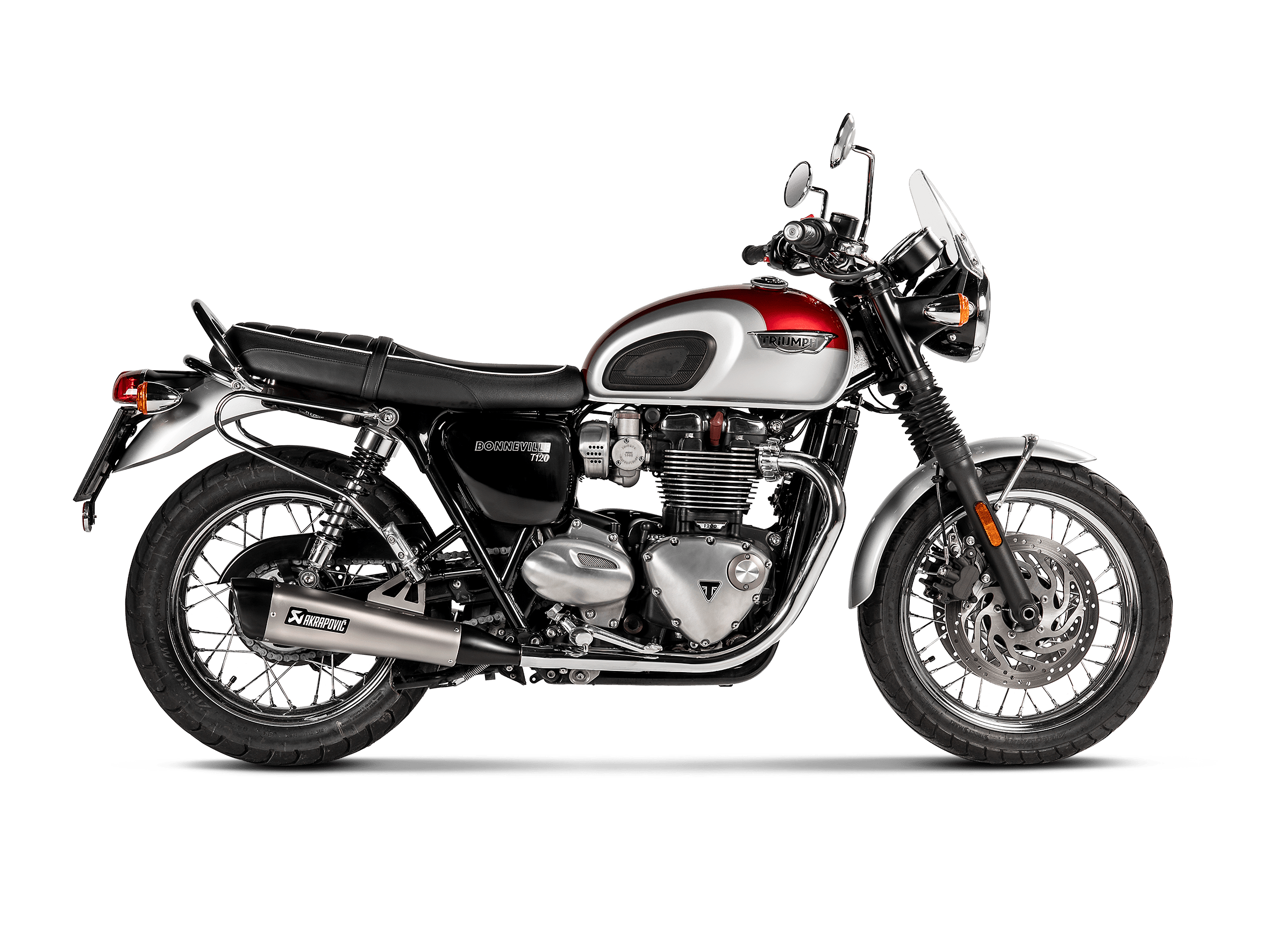 TRIUMPH BONNEVILLE T120 Akrapovič Slip-On Line (Titanium) 2016-2020 - immagine 2