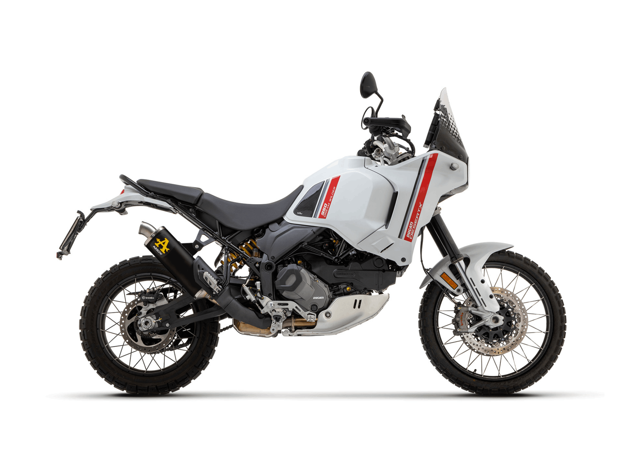 DUCATI DESERT X ARROW Exhaust Indy Race EVO Aluminium "Dark" Silencer 2022-2025 - Slika 2