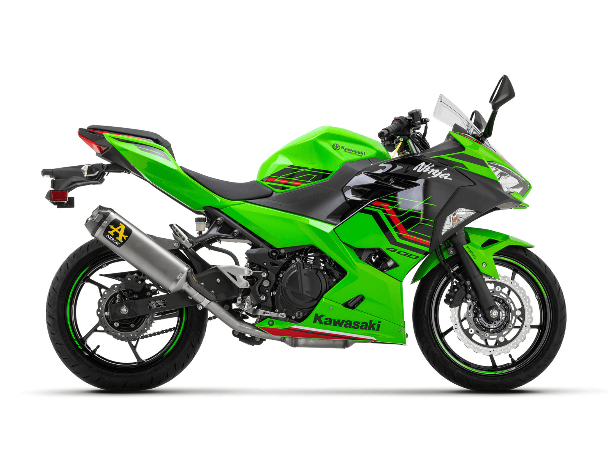 KAWASAKI NINJA 400 ARROW Exhaust Indy Race Aluminium "Dark" Silencer 2023 - Image 2