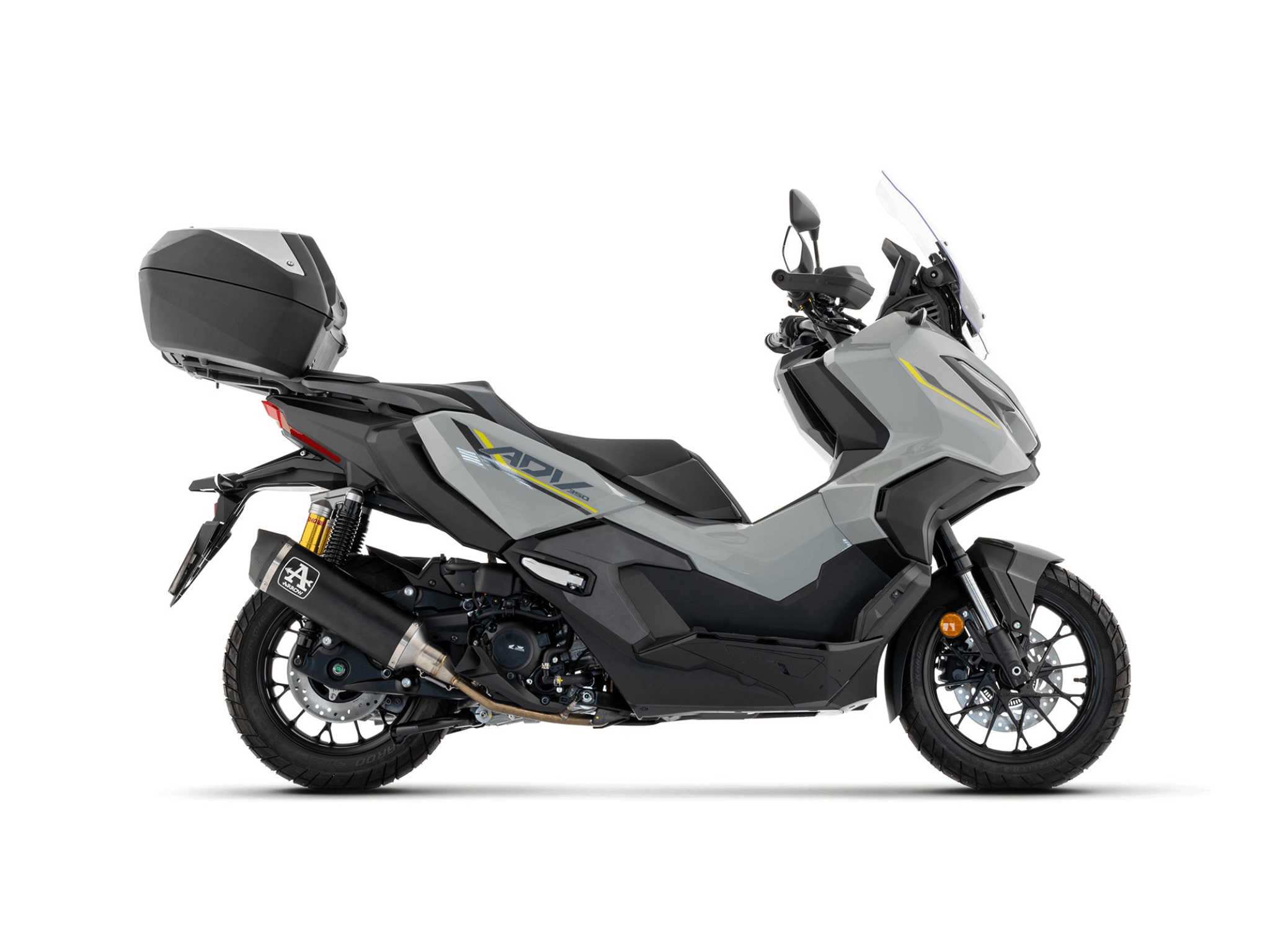 HONDA ADV 350 ARROW Exhaust Full Racing System with Indy Race Aluminium "Dark" Silencer 2025-2026 - immagine 2