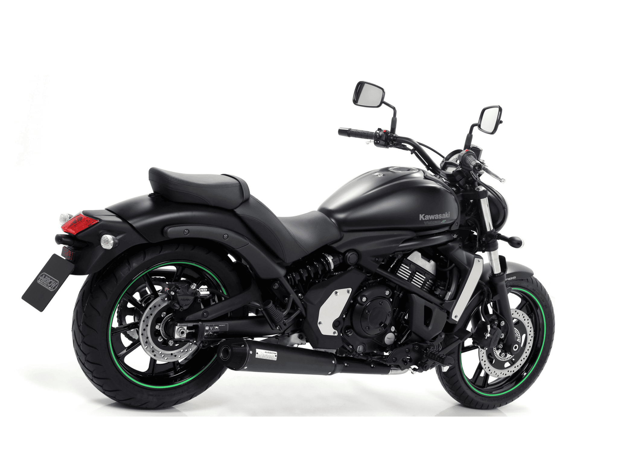KAWASAKI VULCAN S 650 ARROW Exhaust Rebel Silencer with Aluminium "Dark" Cap 2017-2020 - Image 3