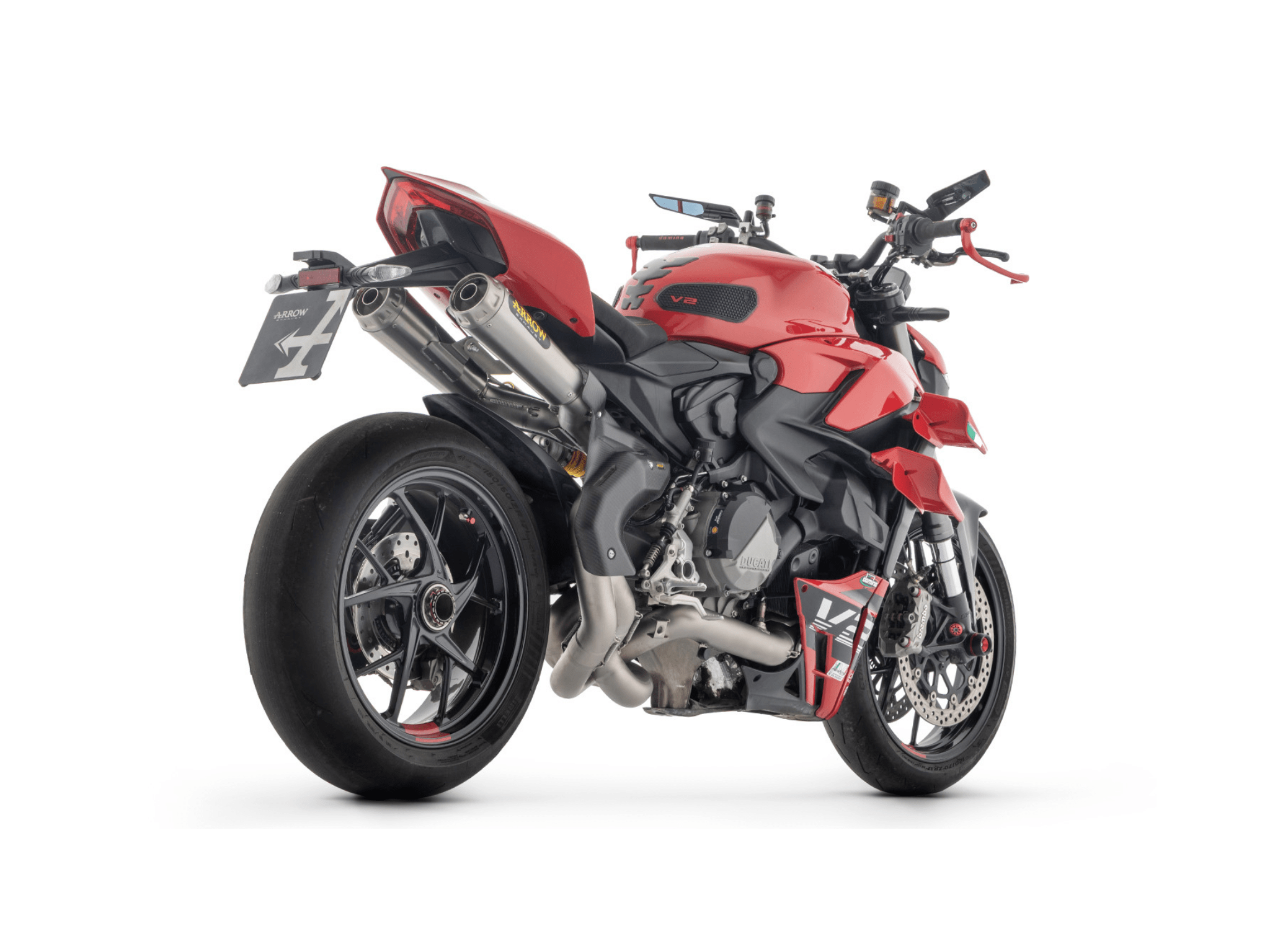 DUCATI STREETFIGHTER V2 ARROW Exhaust COMPETITION "FULL TITANIUM" Full System FIM approved (105dB) 2022-2024 - immagine 3