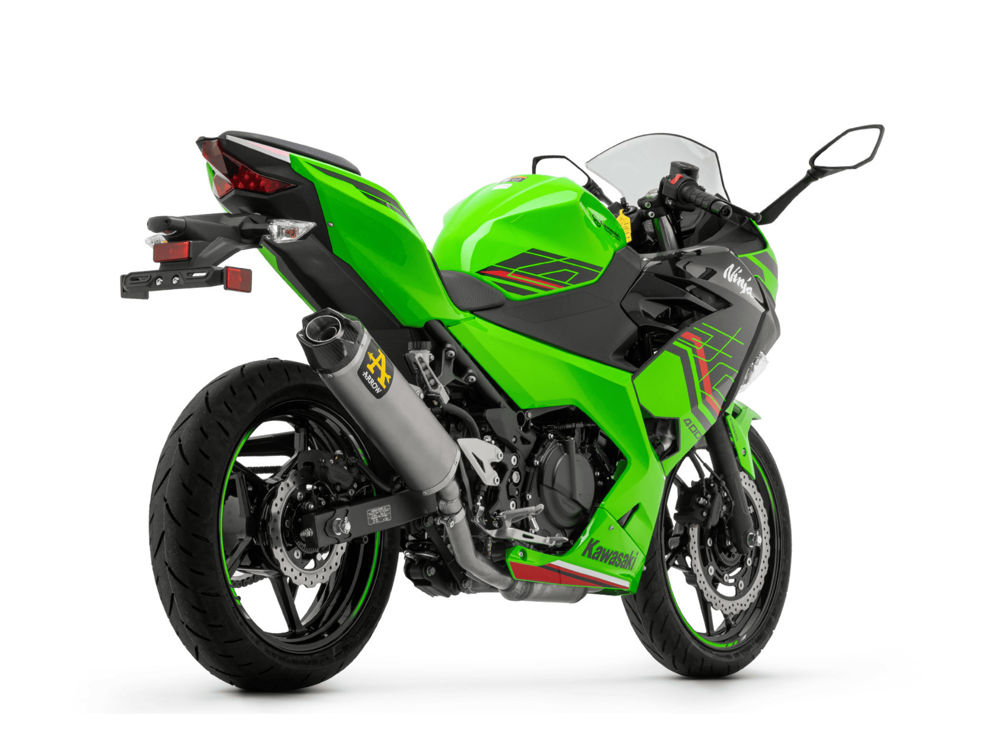 KAWASAKI NINJA 400 ARROW Exhaust Indy Race Aluminium "Dark" Silencer 2023 - Image 3