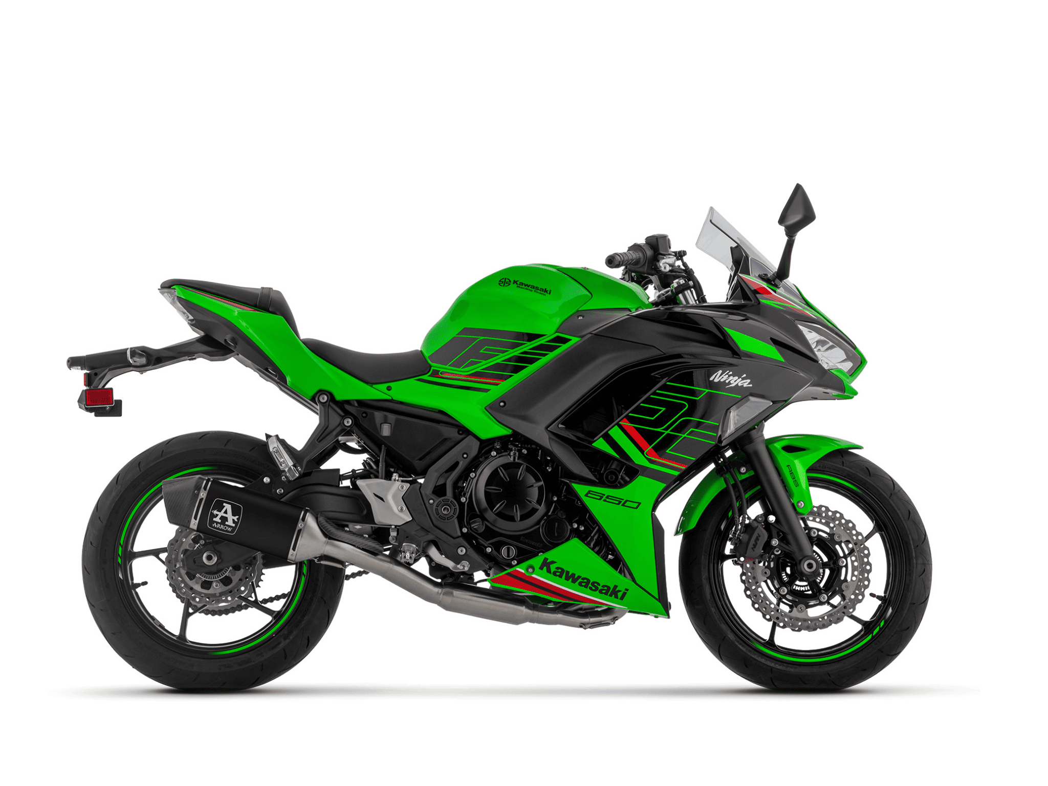 KAWASAKI NINJA 650 ARROW Exhaust Complete System with Veloce Aluminium "Dark" Silencer 2024-2026 - immagine 2