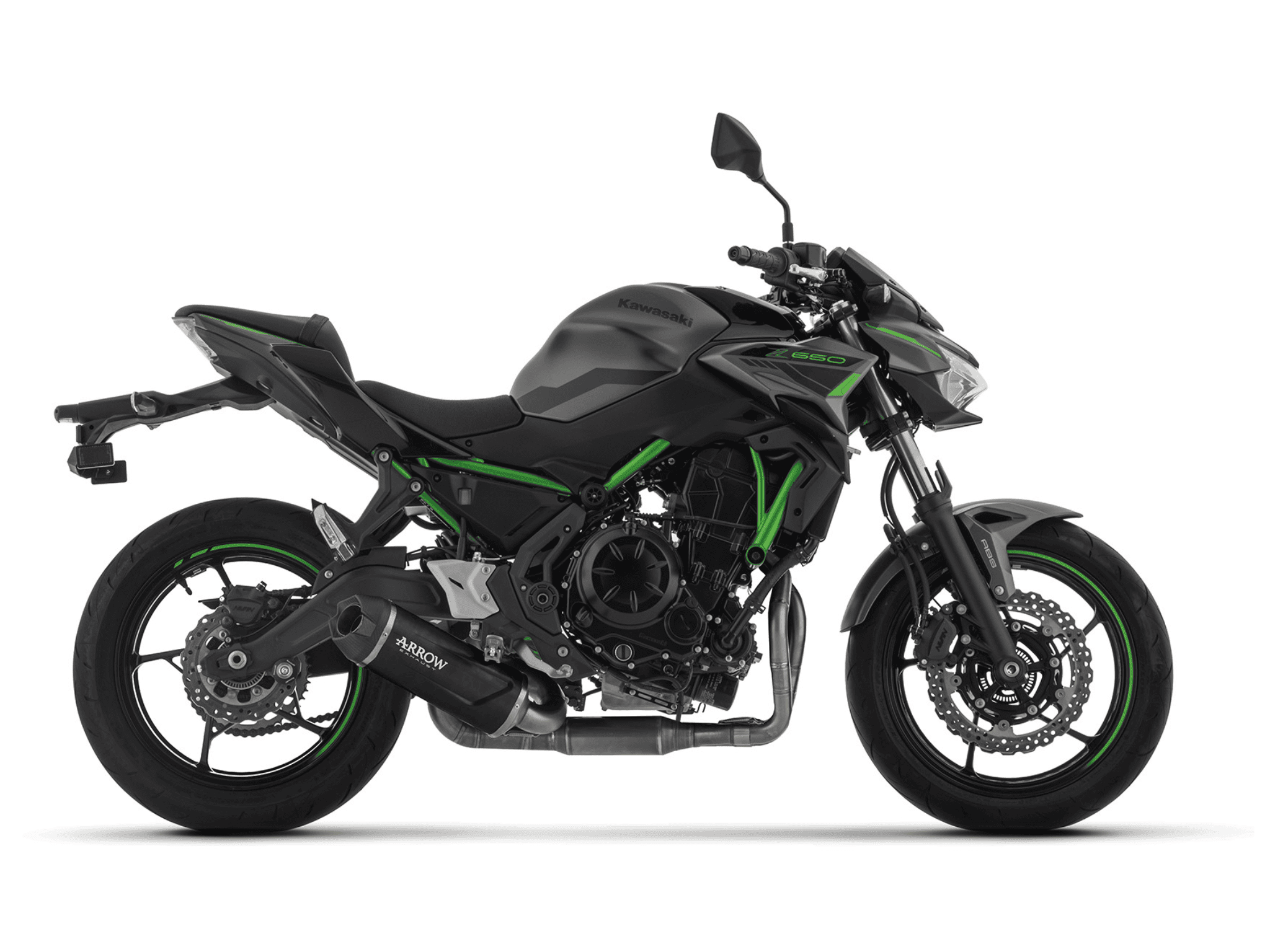 KAWASAKI Z 650 ARROW Exhaust Complete System with Indy Race EVO Aluminium "Dark" Silencer 2024-2026 - Image 2