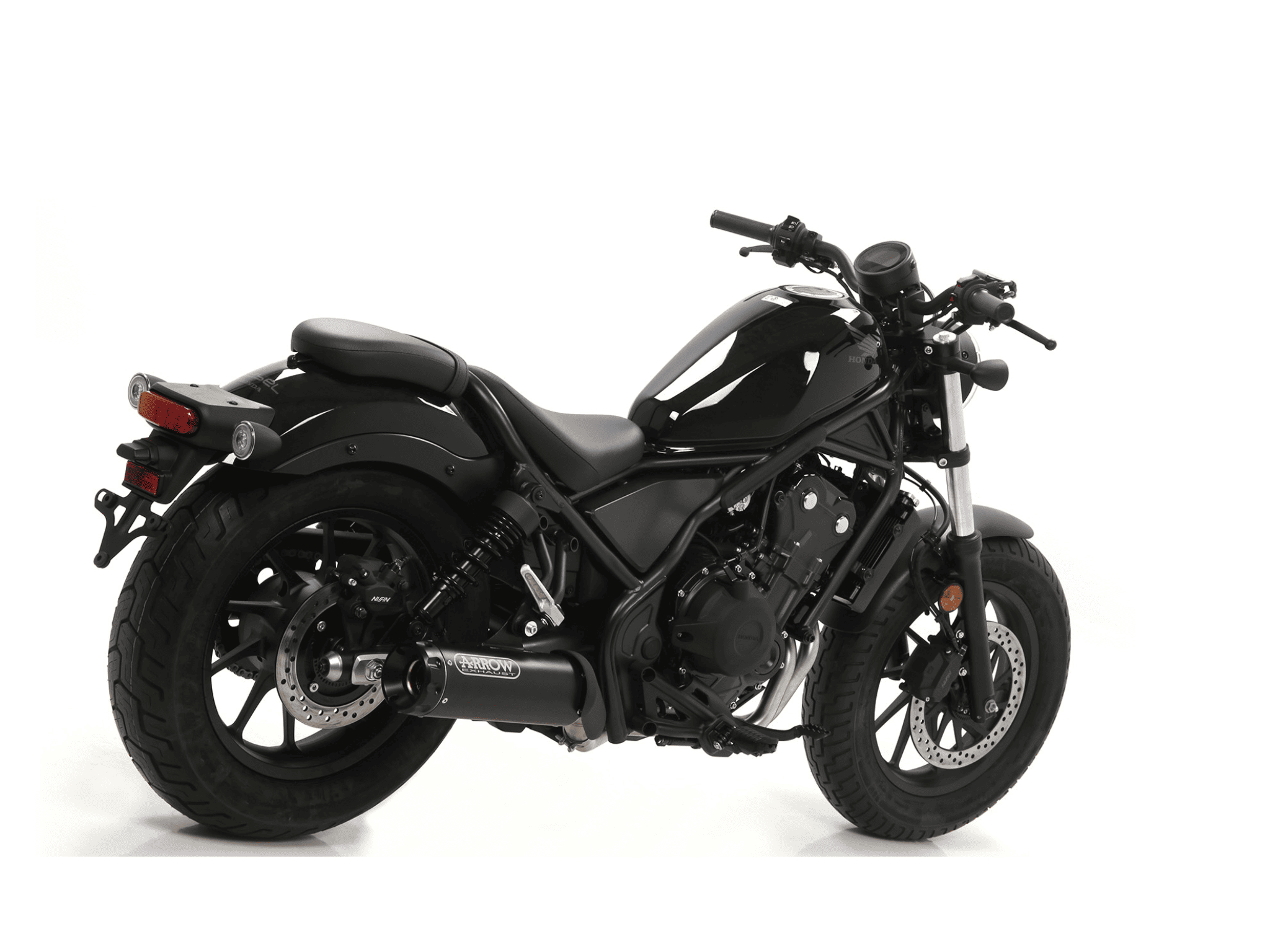 HONDA CMX 500 REBEL ARROW Exhaust Rebel Silencer with Aluminium "Dark" end cap 2017-2024 - Slika 3