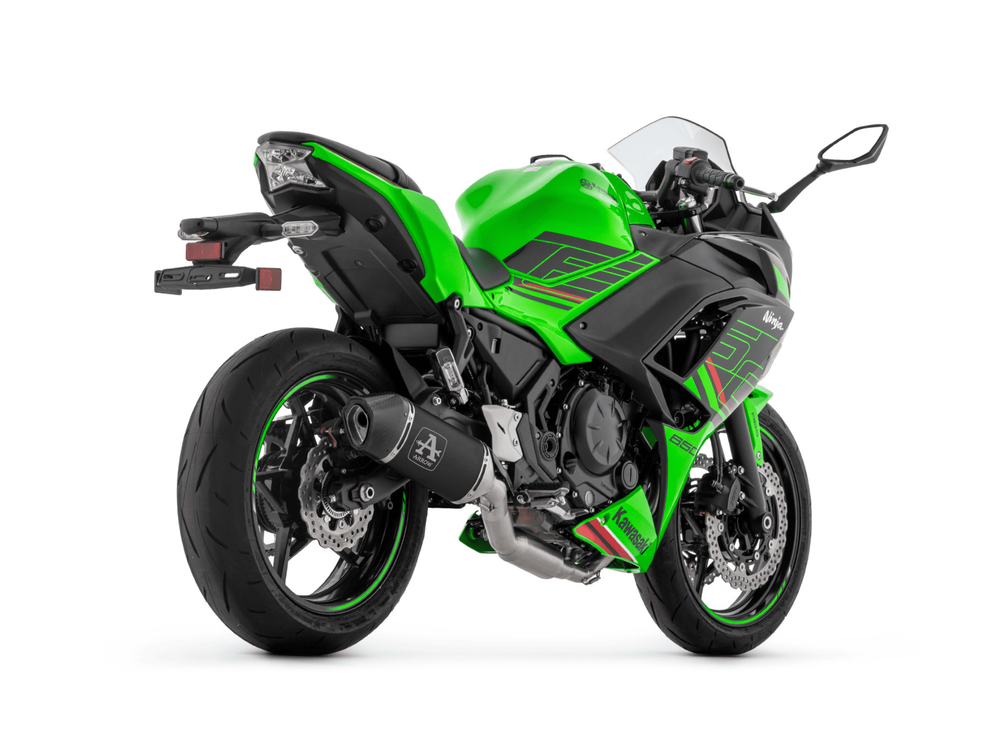 KAWASAKI NINJA 650 ARROW Exhaust Complete System with Veloce Aluminium "Dark" Silencer 2024-2026 - immagine 3
