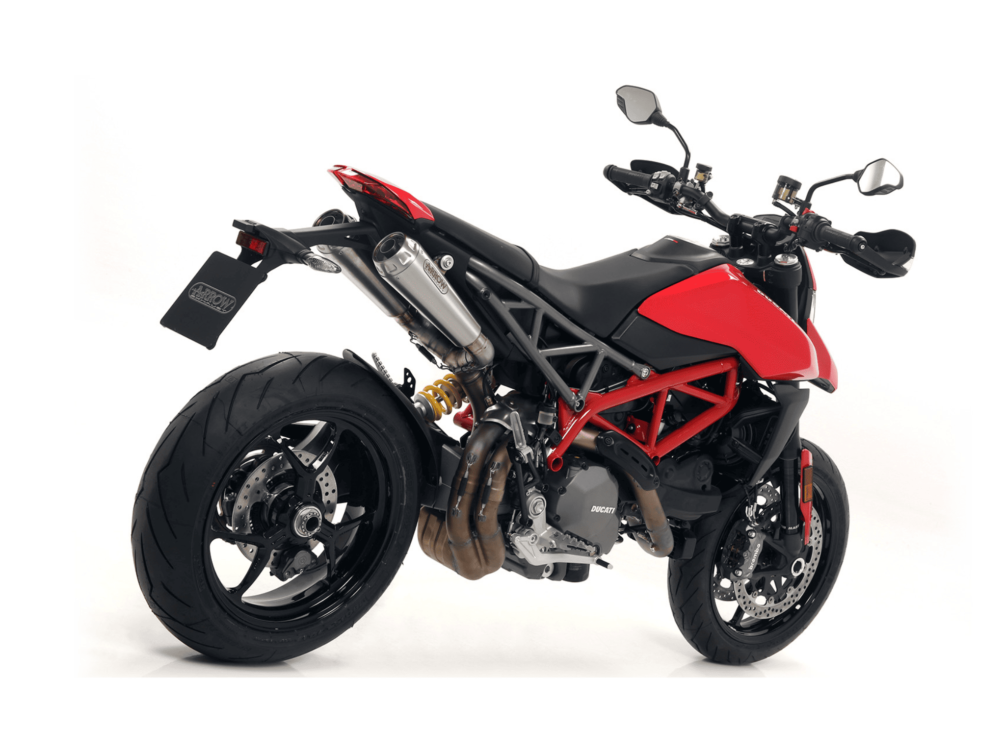 DUCATI HYPERMOTARD 950 / 950 SP ARROW Exhaust Pro-Race Nichrom "Dark" Silencers 2019-2021 - immagine 3