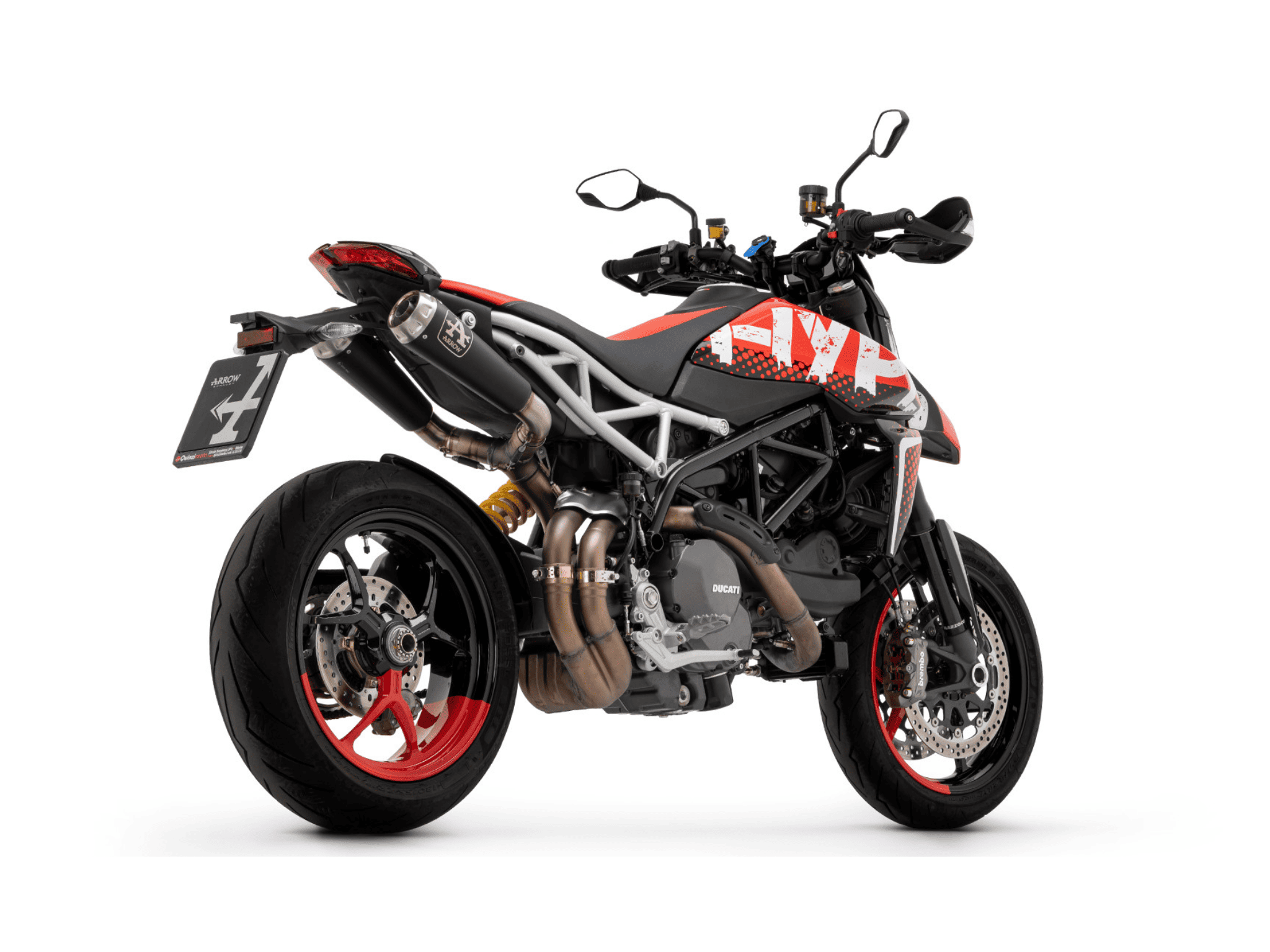 DUCATI HYPERMOTARD 950 / 950 SP ARROW Exhaust Pro-Race Nichrom "Dark" Silencers 2022-2024 - immagine 3