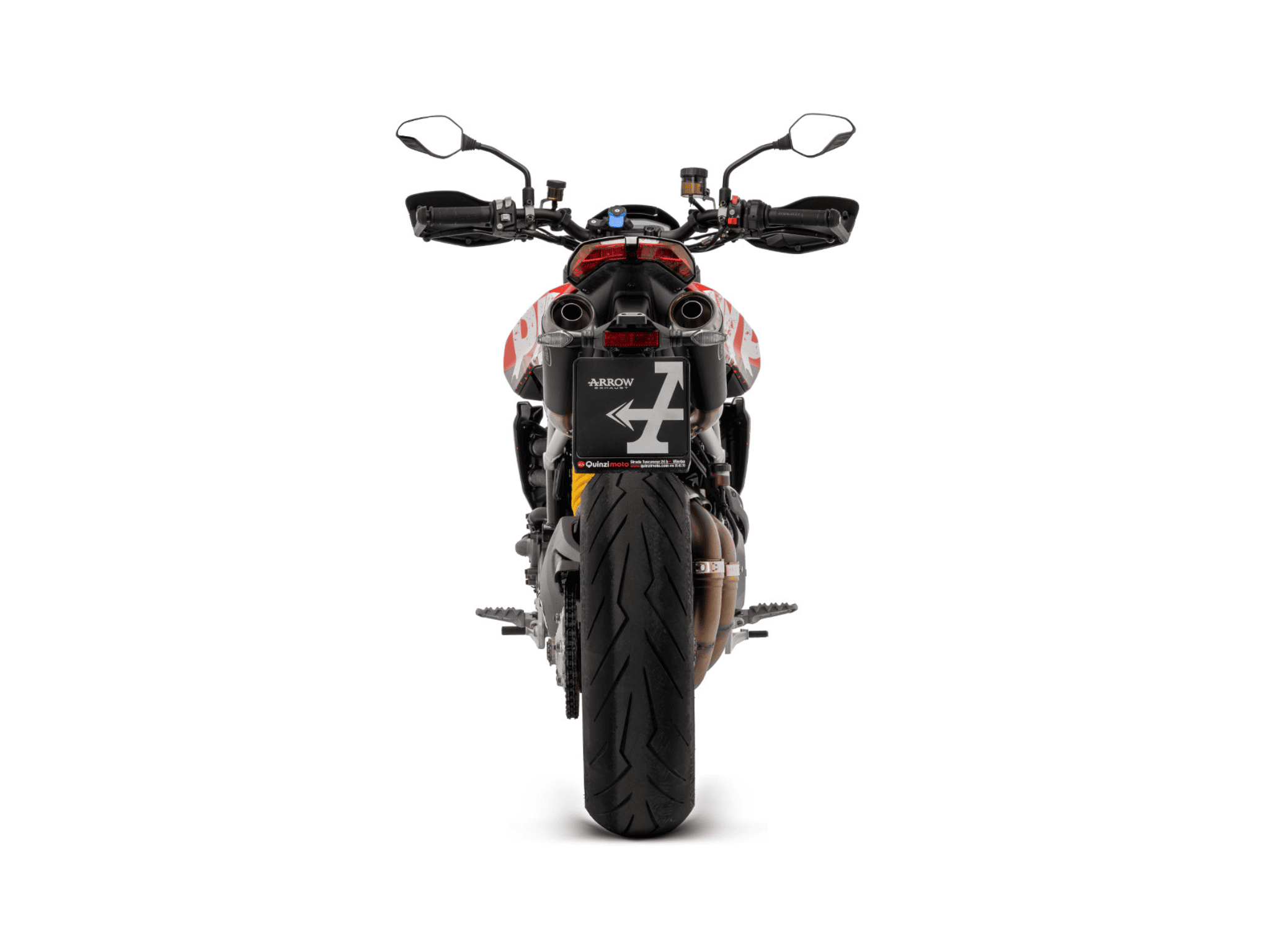 DUCATI HYPERMOTARD 950 / 950 SP ARROW Exhaust Pro-Race Nichrom "Dark" Silencers 2022-2024 - immagine 4