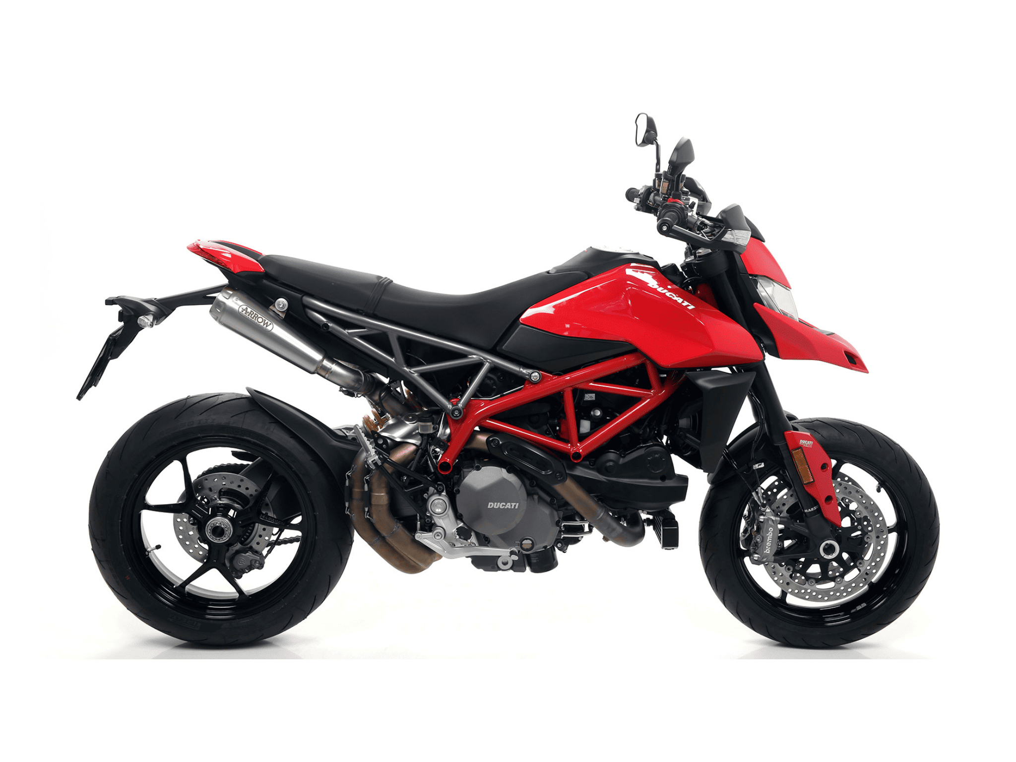 DUCATI HYPERMOTARD 950 / 950 SP ARROW Exhaust Pro-Race Nichrom "Dark" Silencers 2019-2021 - immagine 2