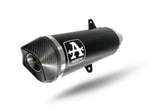 HONDA FORZA 350 ARROW Exhaust Urban Aluminium "Dark" Silencer with Carbon end cap 2021-2024