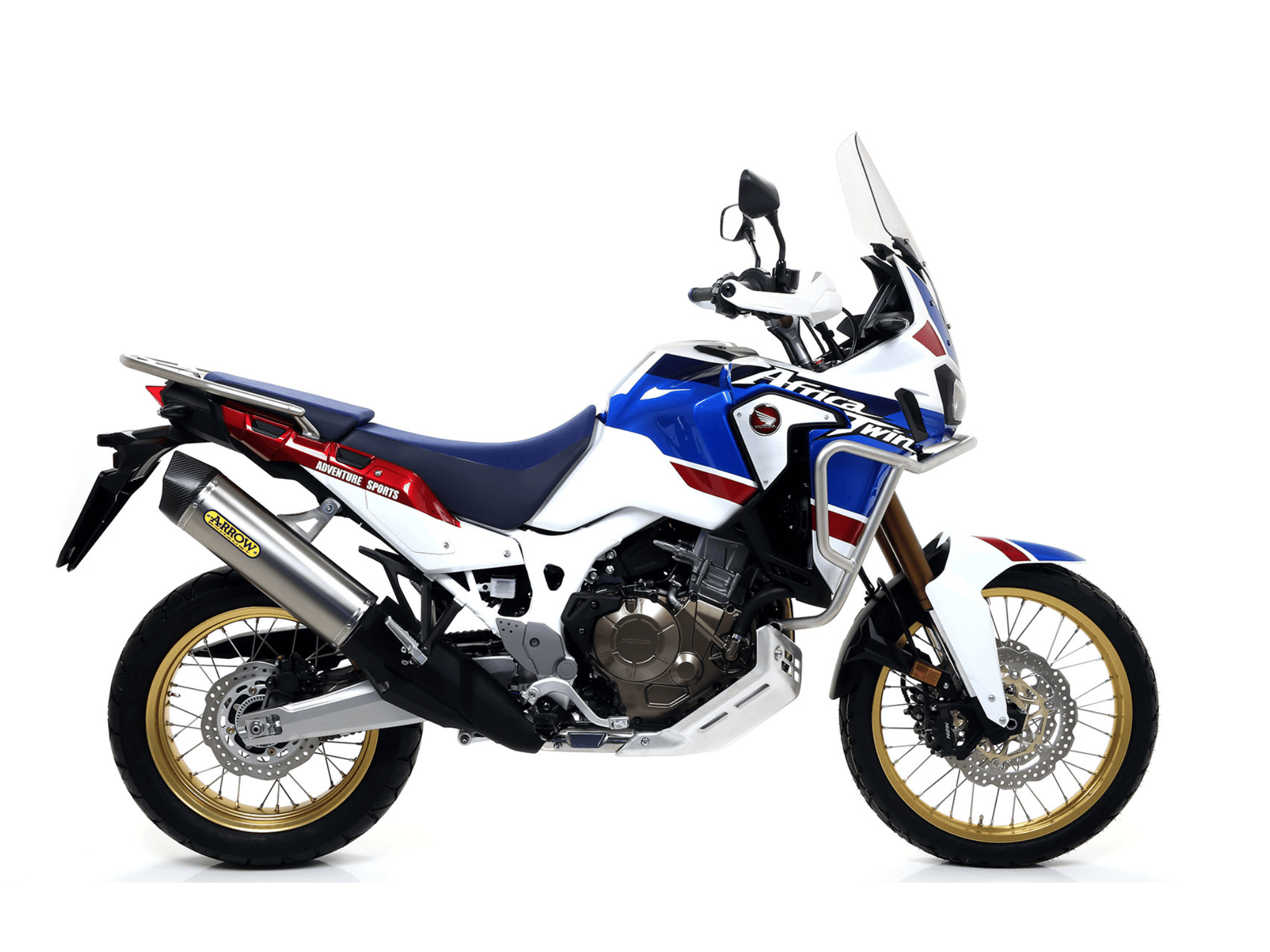 HONDA CRF 1000 L AFRICA TWIN ADV SPORTS ARROW Exhaust Maxi Race-Tech Aluminium "Dark" Silencer 2018-2019 - Slika 2