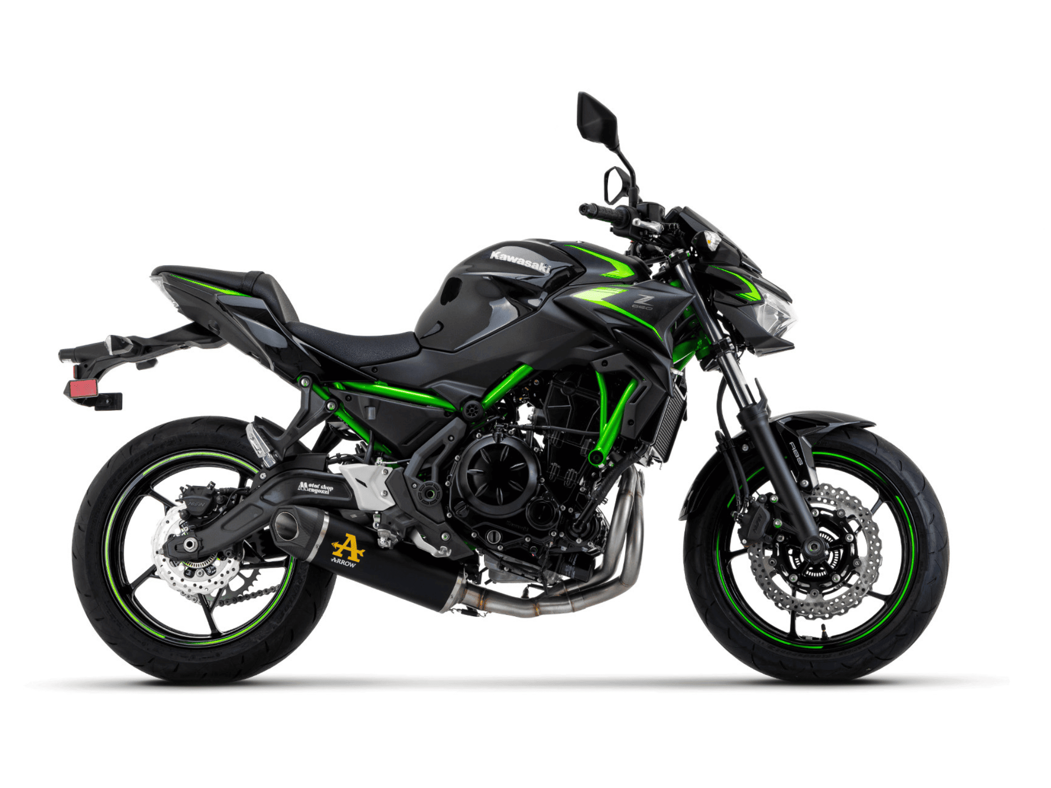 KAWASAKI Z 650 ARROW Exhaust Complete System with Indy Race Aluminium "Dark" Silencer 2021-2023 - Image 2