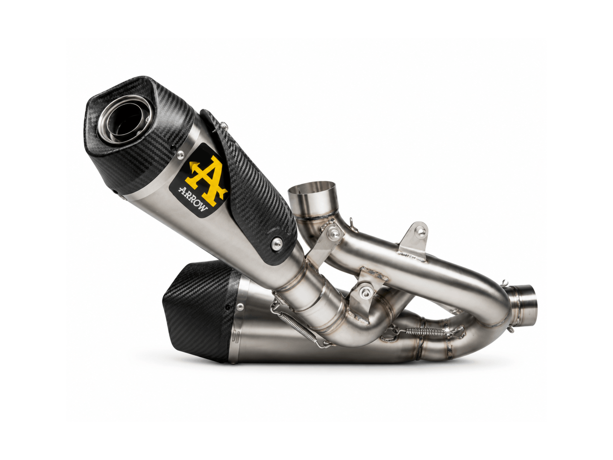 DUCATI STREETFIGHTER V4 ARROW Exhaust Titanium Works Silencers with SS Link Pipes 2020-2024