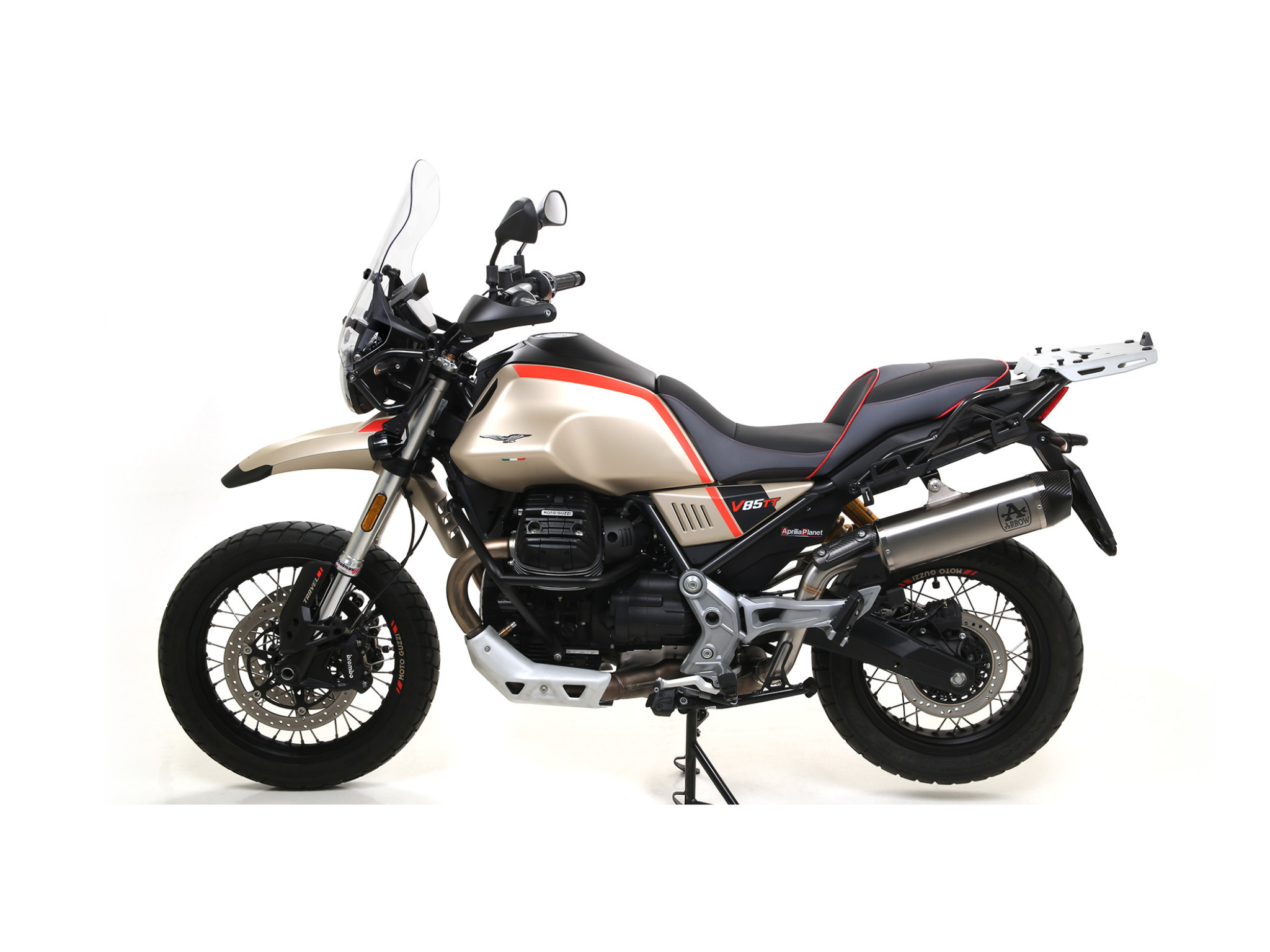 MOTO GUZZI V85 TT ARROW Exhaust Indy Race Aluminium "Dark" Silencer 2019-2020 - Image 2