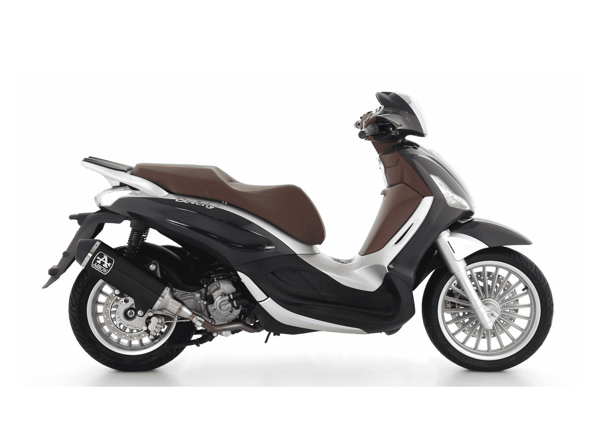PIAGGIO BEVERLY 300 HPE ARROW Exhaust Urban Aluminium "Dark" Silencer 2021-2024 - Slika 2