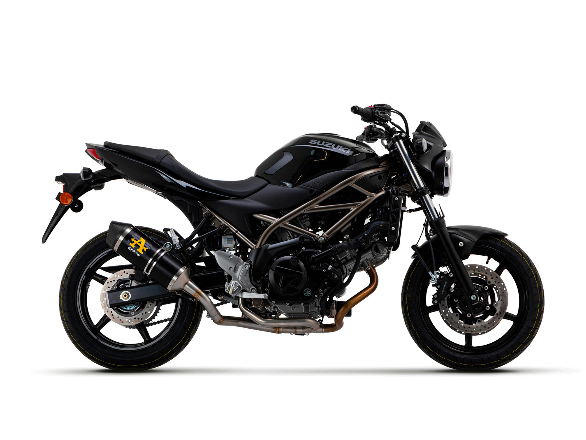 SUZUKI SV 650 ARROW Exhaust Race-Tech Aluminium "Dark" Silencer 2016-2024 - immagine 2