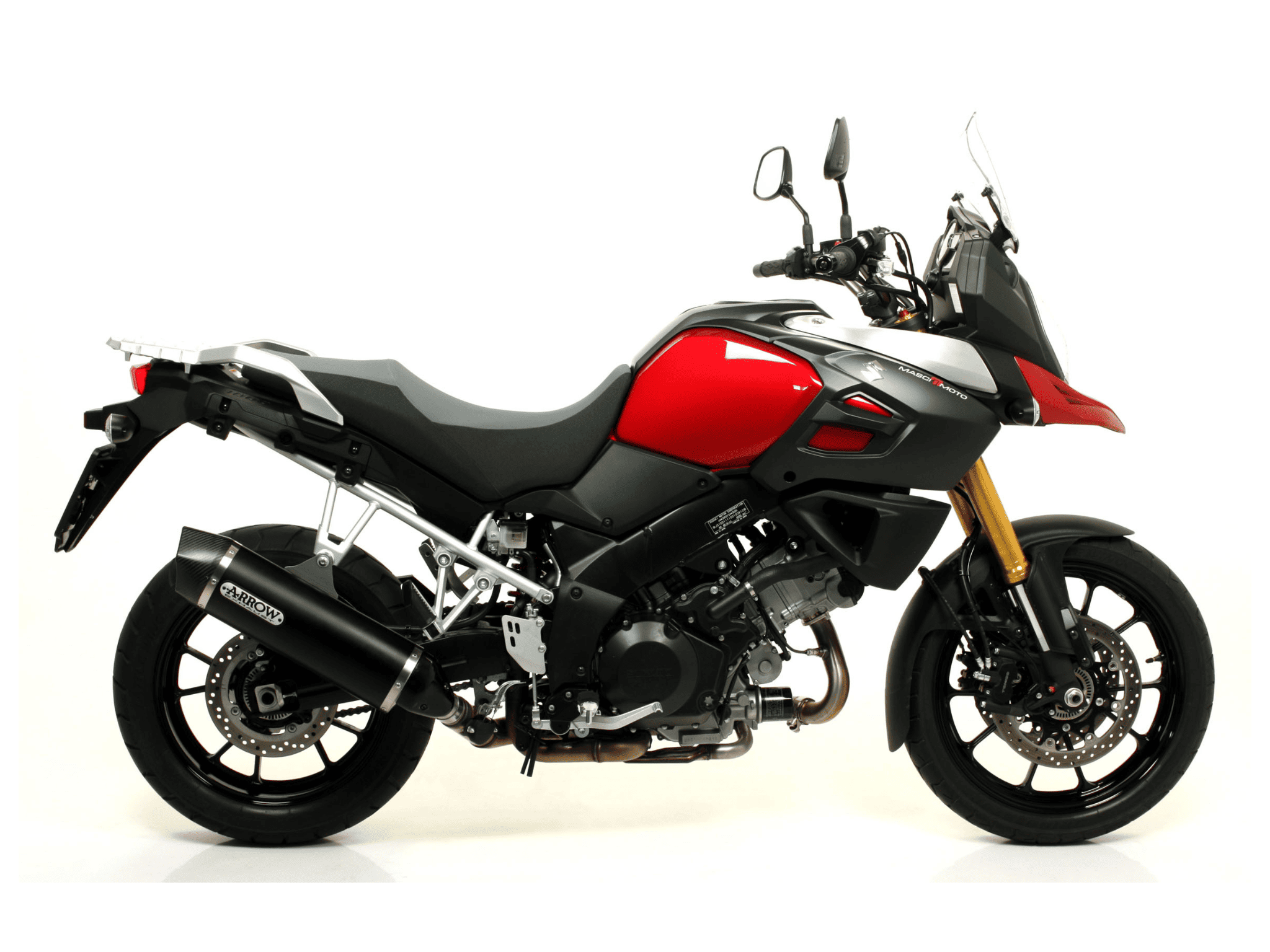 SUZUKI V-STROM 1000 ARROW Exhaust Maxi Race-Tech Aluminium "Dark" Silencer 2014-2016 - Slika 2