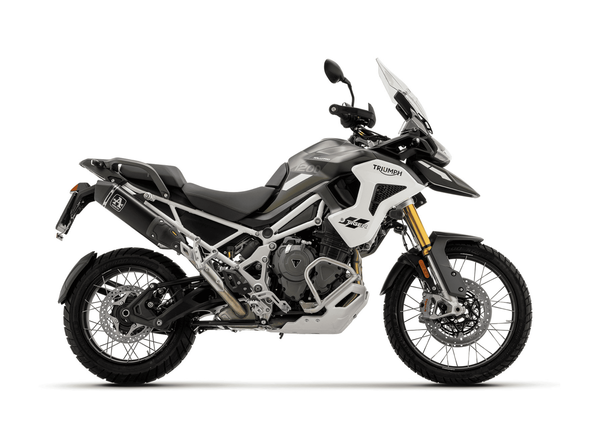 TRIUMPH TIGER 1200 ARROW Exhaust Veloce Aluminium "Dark" Silencer 2025-2026 - immagine 2