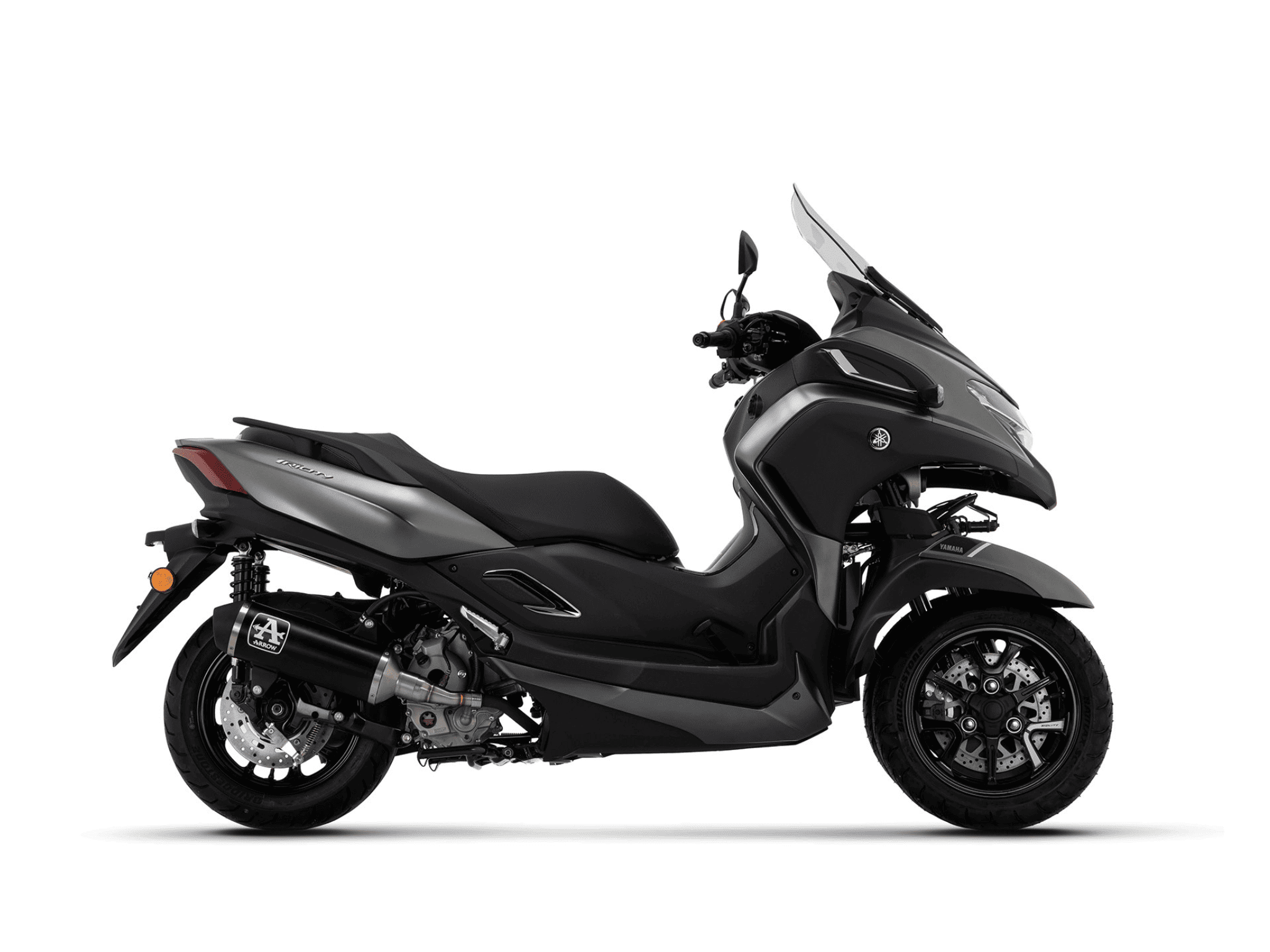 YAMAHA TRICITY 300 ARROW Exhaust Urban Aluminium "Dark" Silencer with Carbon end cap 2021-2024 - Slika 2
