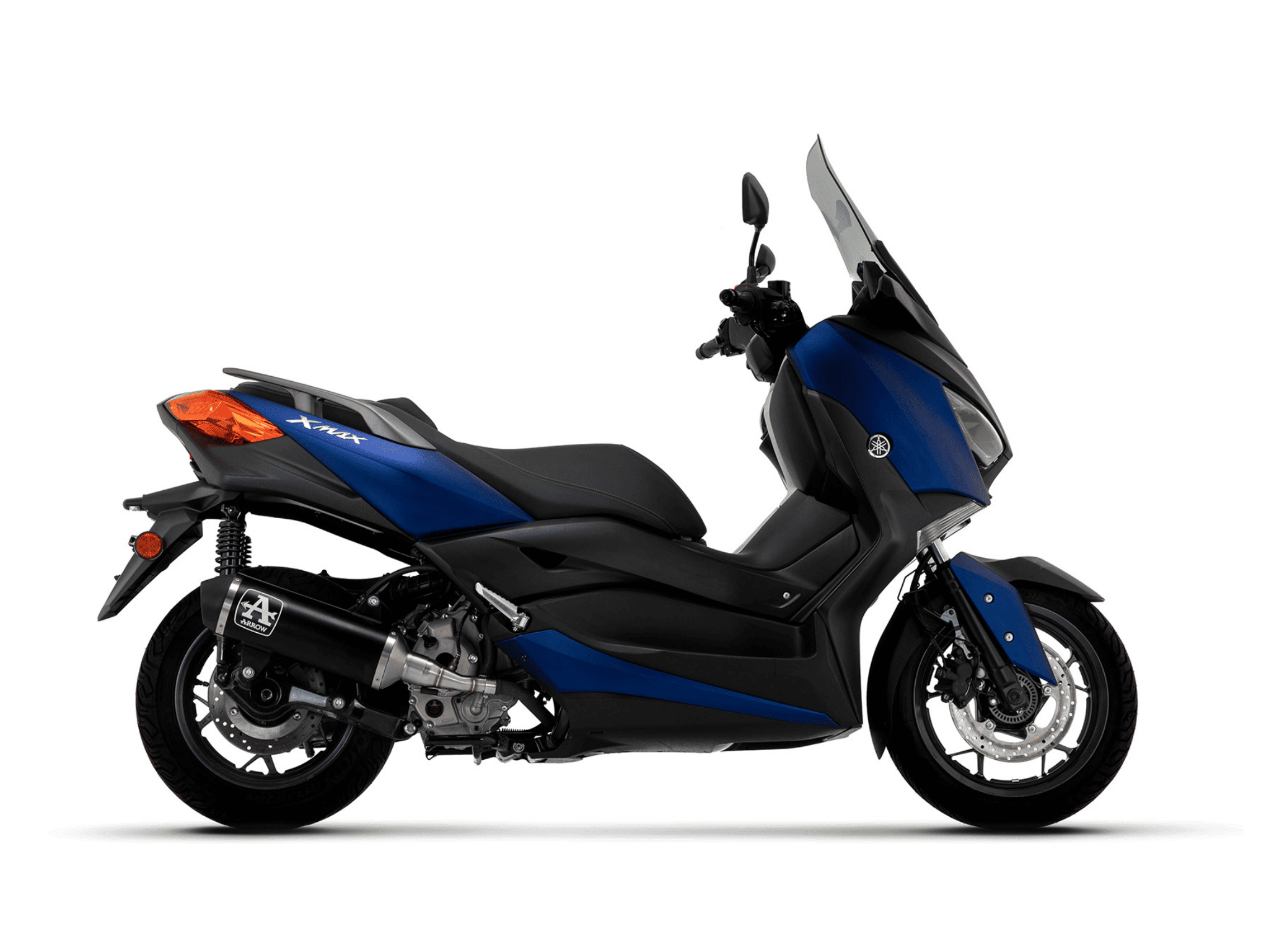 YAMAHA X-MAX 300 ARROW Exhaust Urban Aluminium "Dark" Silencer with Carbon end cap 2021-2024 - Slika 2
