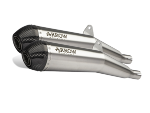 TRIUMPH SPEED TWIN ARROW Exhaust Pro-Racing Nichrom Silencers with Carbon end cap 2019-2020