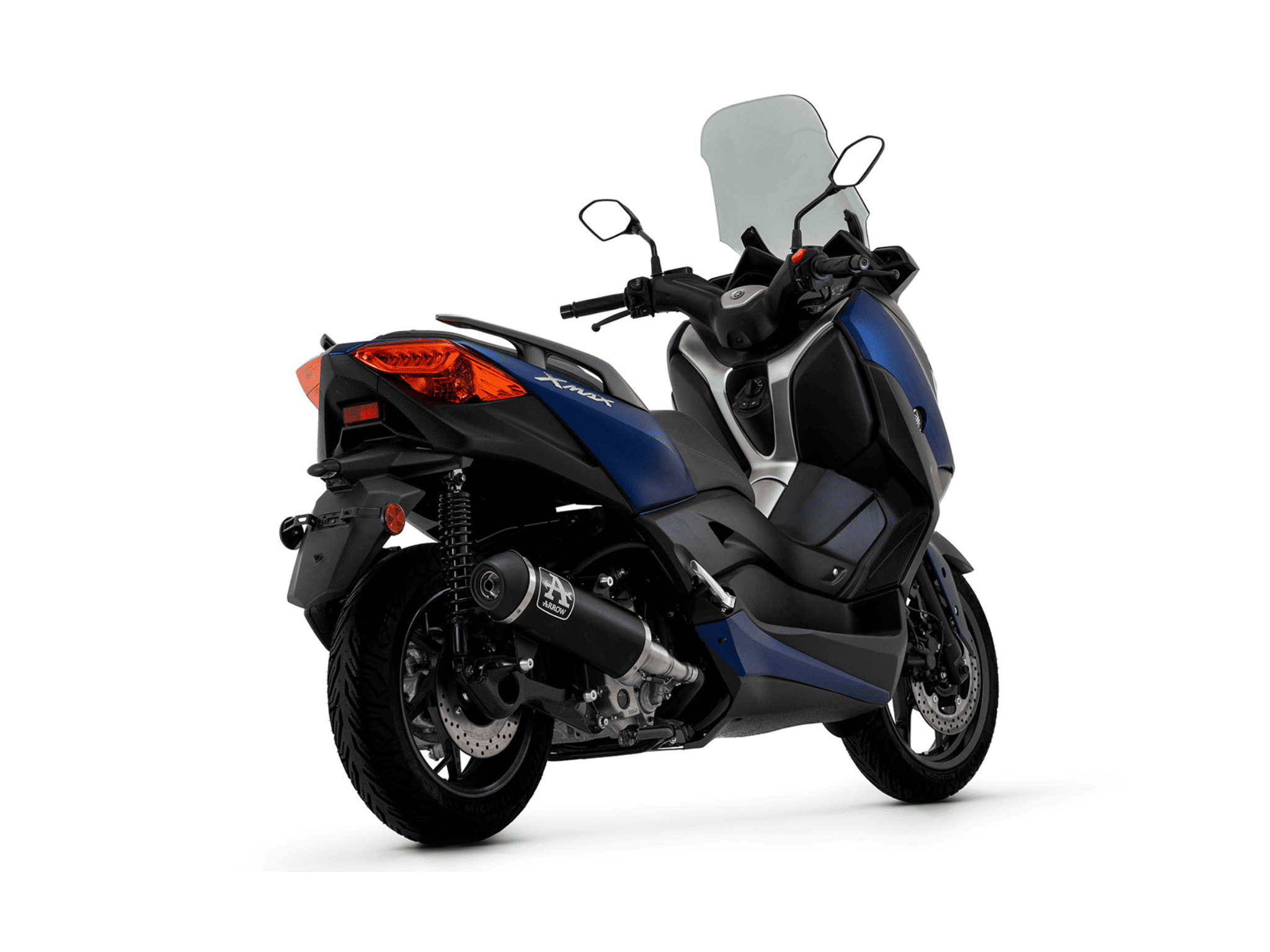 YAMAHA X-MAX 300 ARROW Exhaust Urban Aluminium "Dark" Silencer with Carbon end cap 2021-2024 - Slika 3