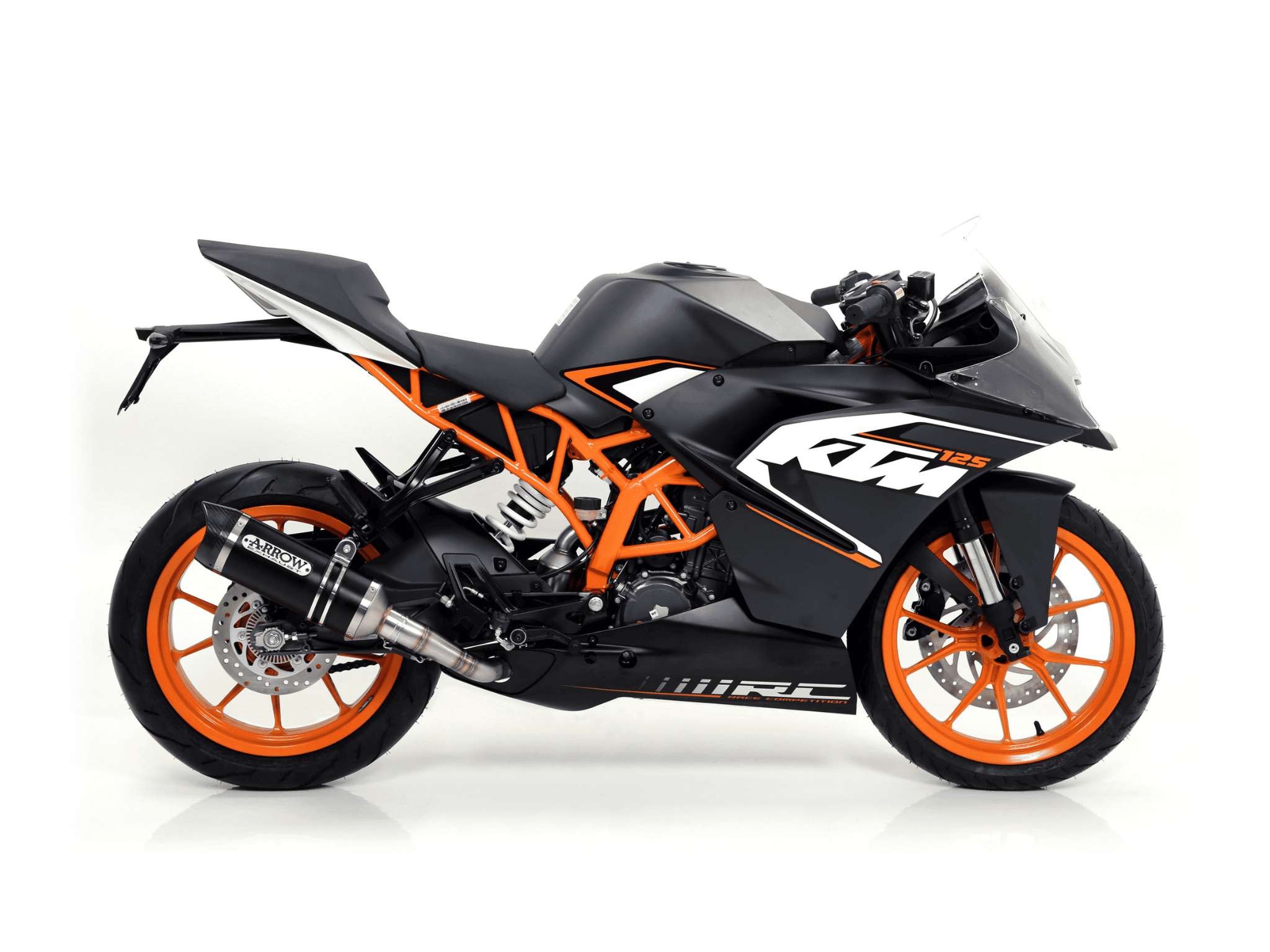 KTM RC 125 ARROW Exhaust Thunder Aluminium "Dark" Silencer 2015-2016 - immagine 2