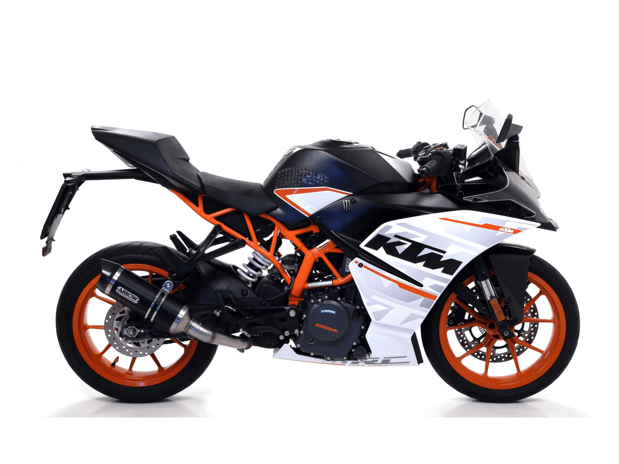 KTM RC 125 ARROW Exhaust Thunder Aluminium "Dark" Silencer 2017-2020 - Image 2