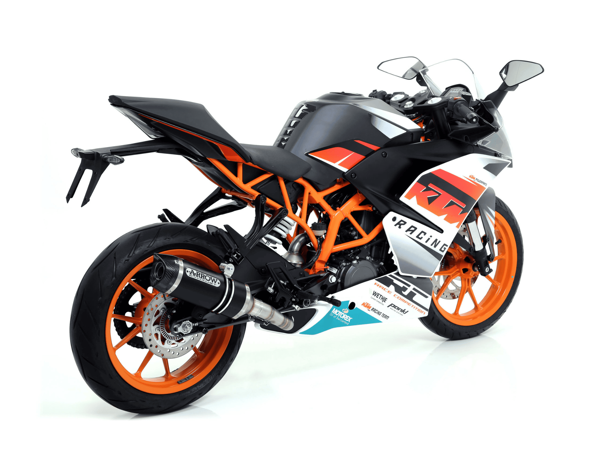 KTM RC 390 ARROW Exhaust Thunder Aluminium "Dark" Silencer 2015-2016 - immagine 3