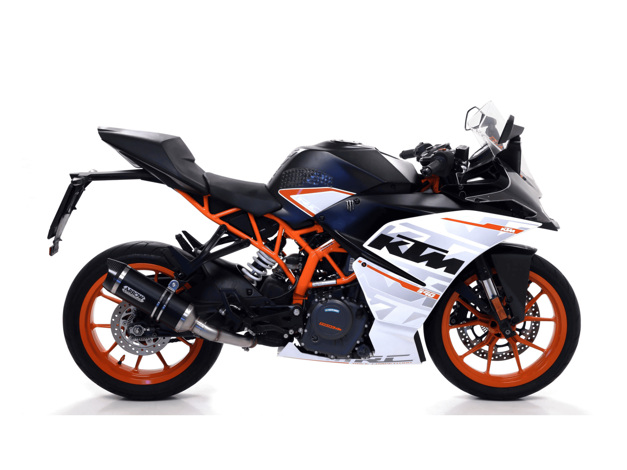 KTM RC 390 ARROW Exhaust Thunder Aluminium "Dark" Silencer 2017-2020 - Image 2