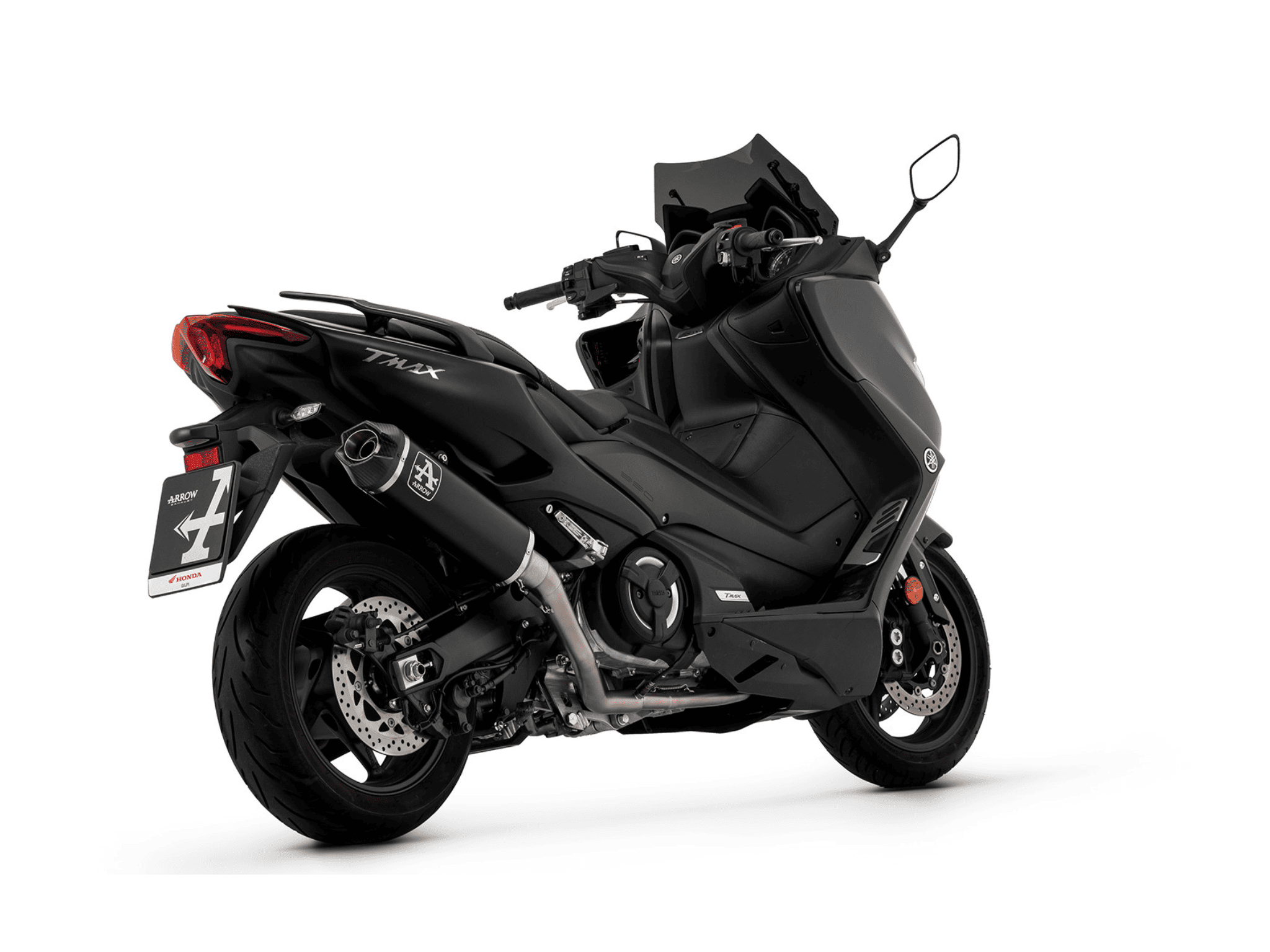 YAMAHA T-MAX 560 ARROW Exhaust Full System with Indy Race Titanium "Dark" Silencer 2020-2024 - Slika 4