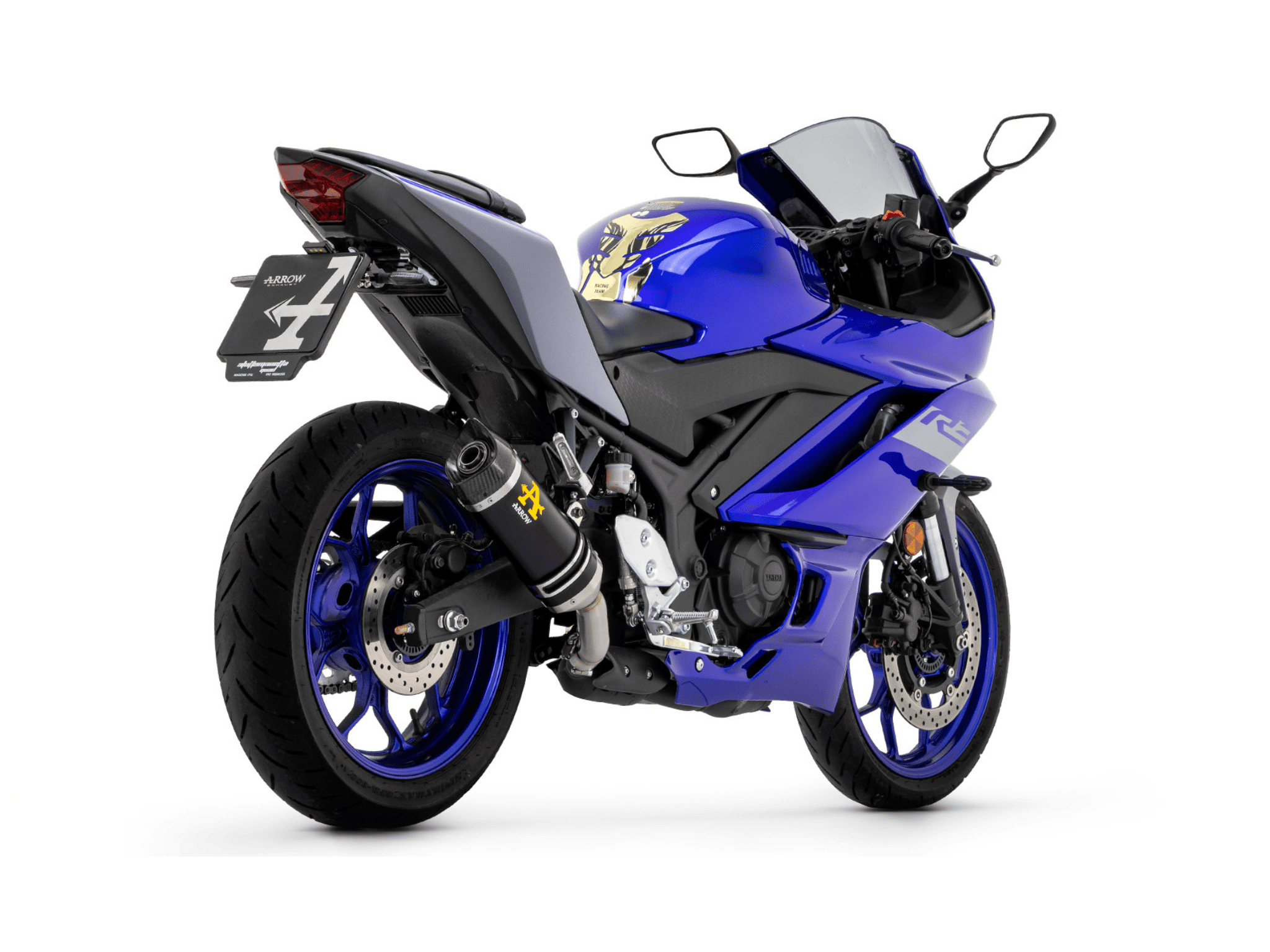 YAMAHA R3 ARROW Exhaust Street Thunder Aluminium "Dark" Silencer 2021-2024 - Slika 3