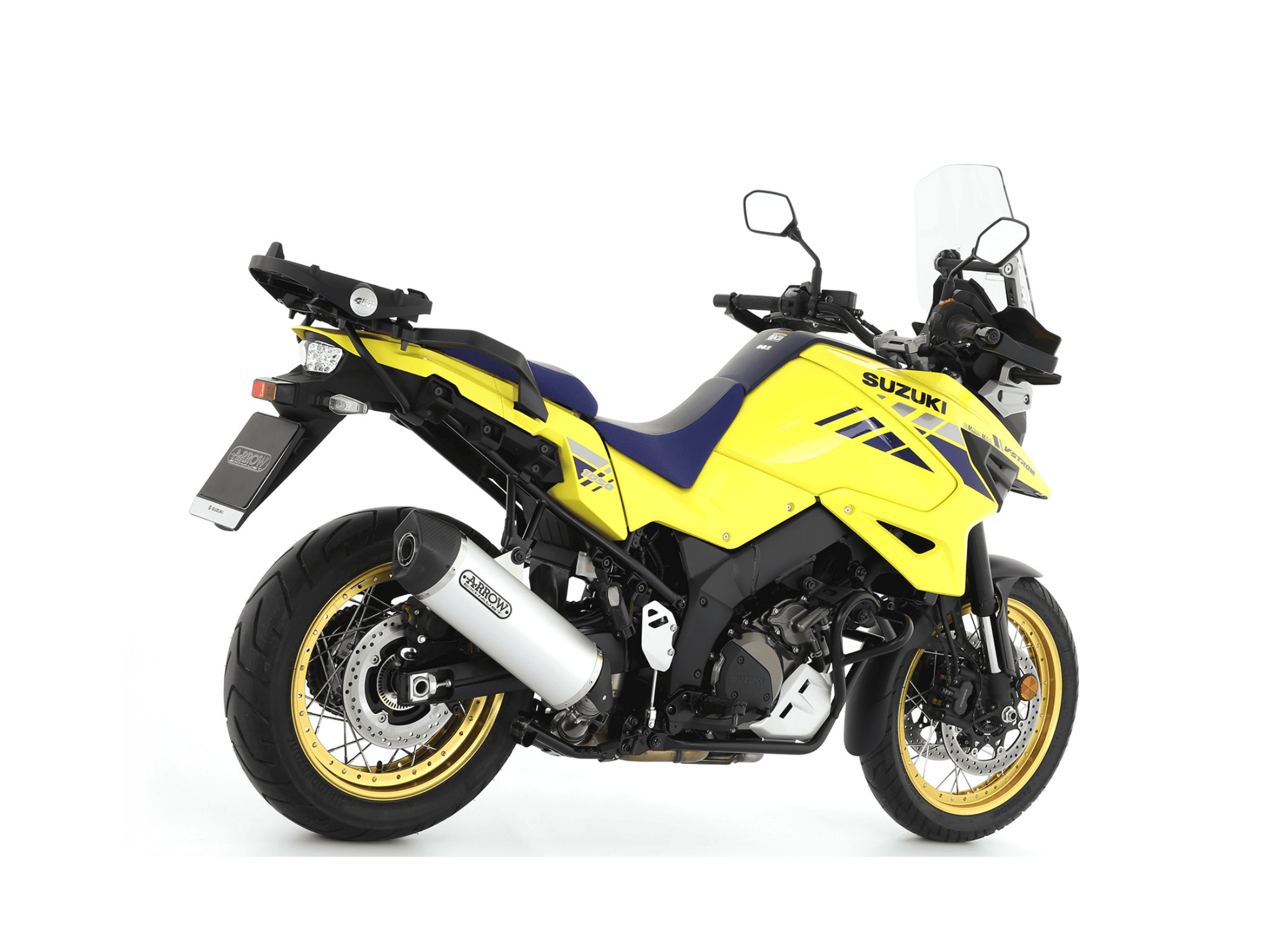 SUZUKI V-STROM 1050 ARROW Exhaust Maxi Race-Tech Aluminium "Dark" Silencer 2020-2024 - immagine 3