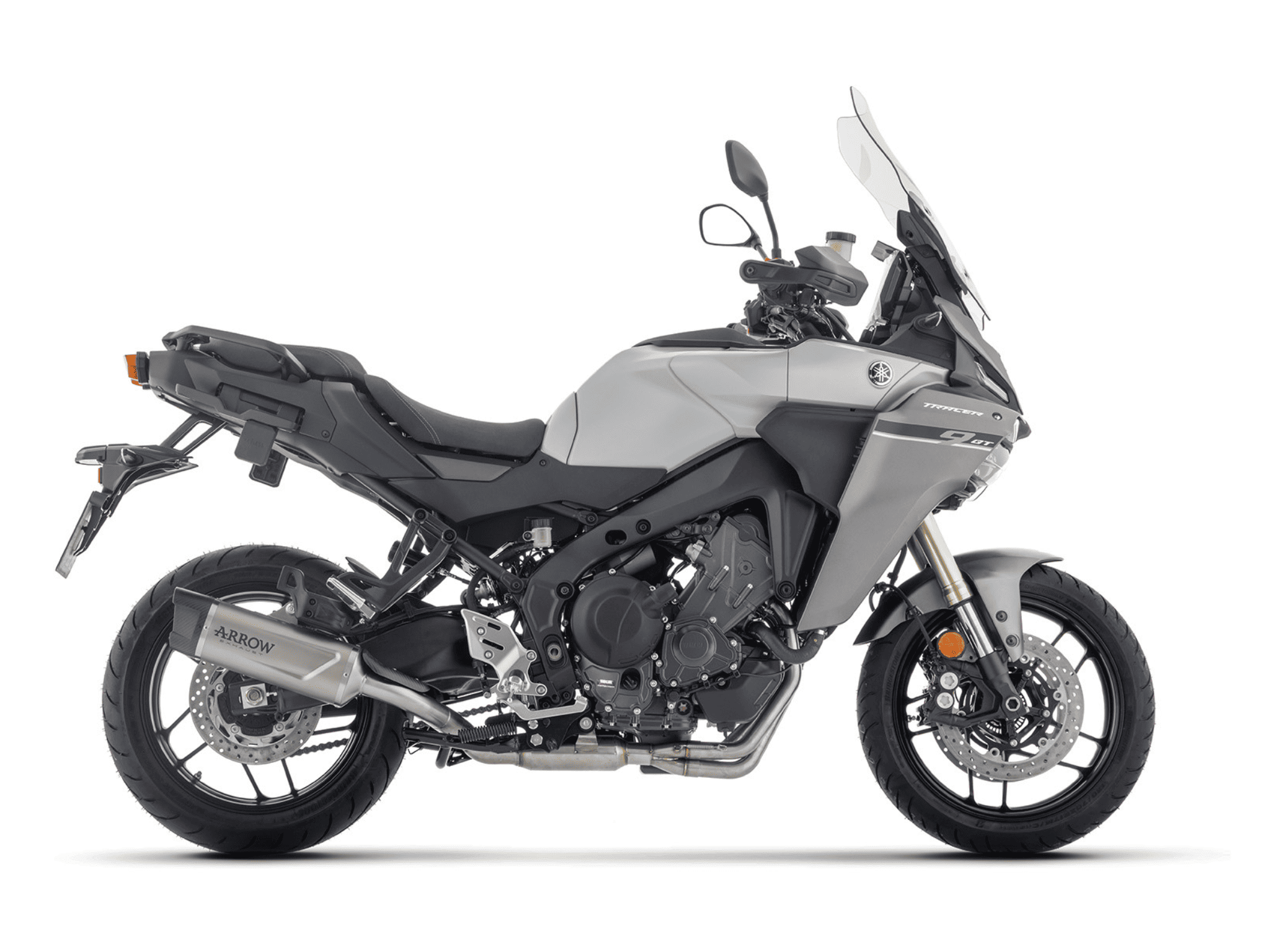 YAMAHA TRACER 9 GT ARROW Exhaust Full System with Indy Race EVO Aluminium "Dark" Silencer 2025-2026 - Slika 2