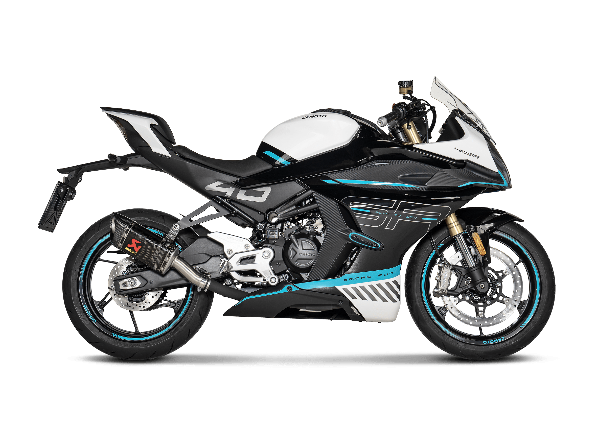 CF MOTO 450 SR Akrapovič Slip-On Line (Carbon) 2024-2026 - Slika 2