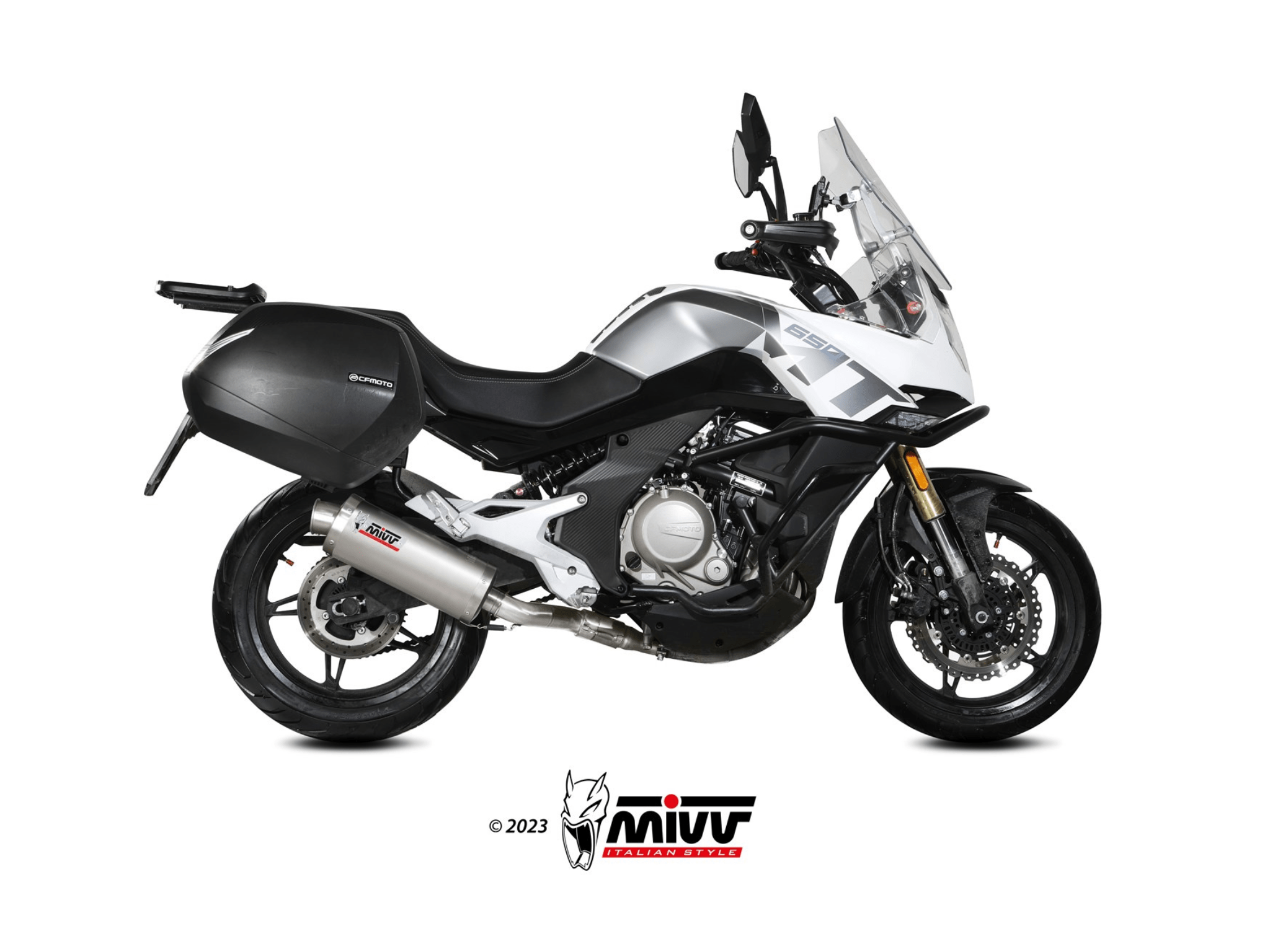 CF MOTO 650 MT MIVV Exhaust OVAL Slip-On Silencer 2021-2024 - Slika 2