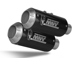 DUCATI HYPERMOTARD 950 / 950 SP MIVV Exhaust MK3 Carbon Slip-On Silencers 2019-2020