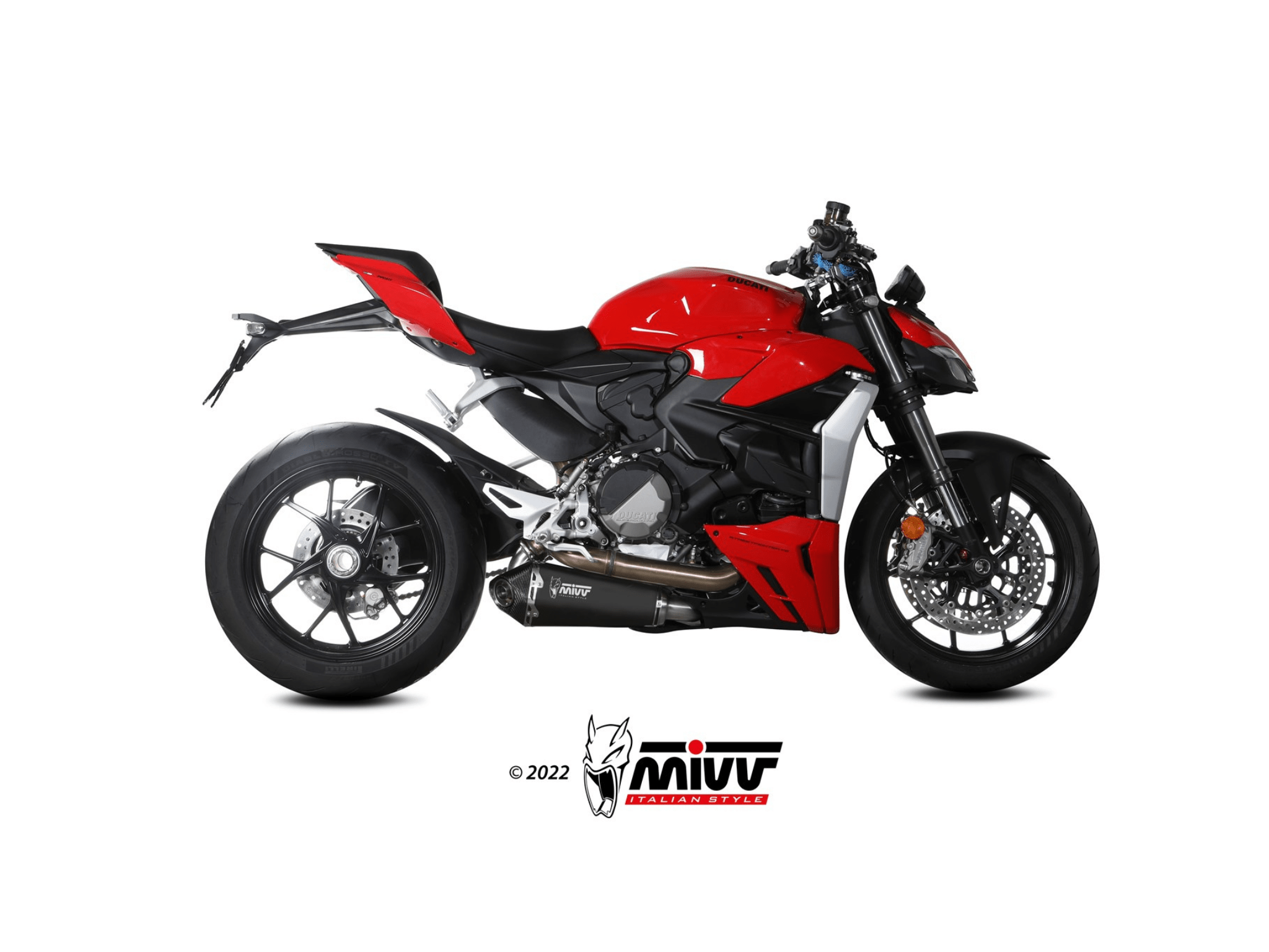 DUCATI STREETFIGHTER V2 MIVV Exhaust DELTA RACE Black Slip-On Silencer 2022-2024 - immagine 2