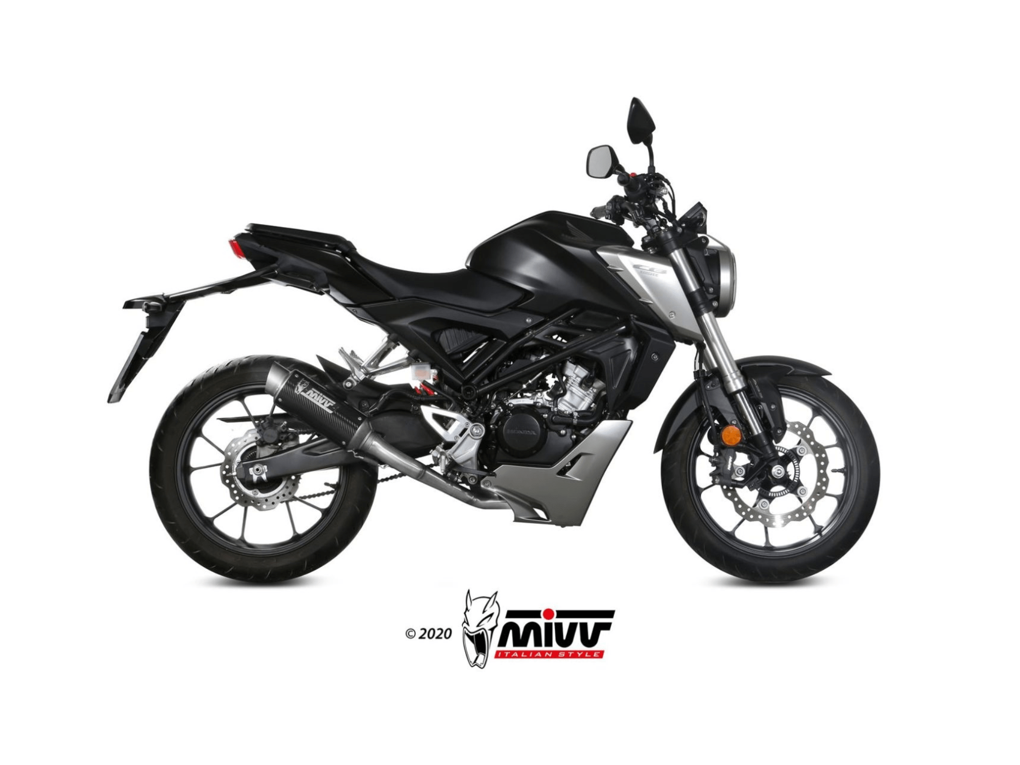 HONDA CB 125 R MIVV Exhaust Full System with GP PRO Black Silencer 2018-2020 - Slika 2