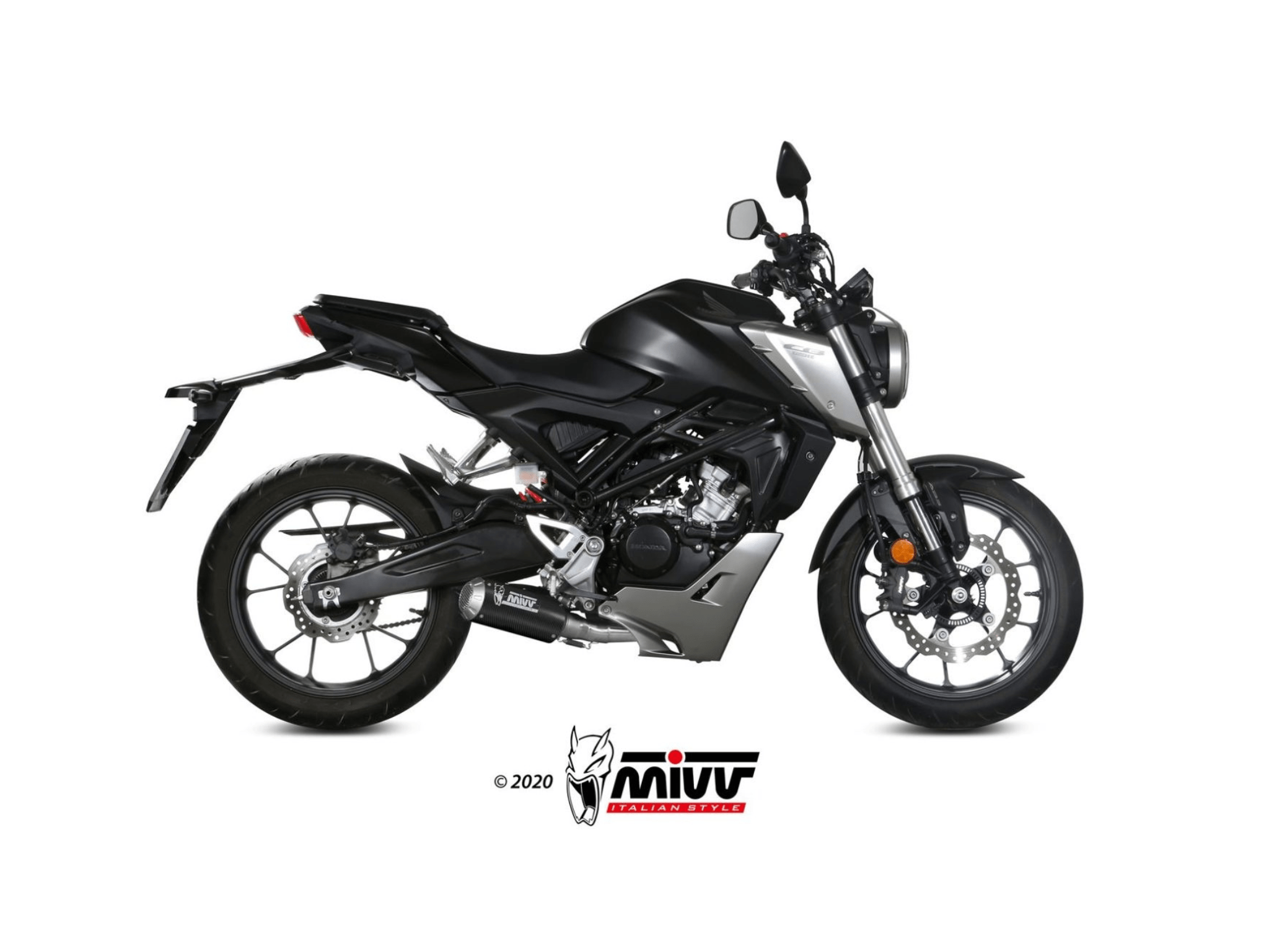 HONDA CB 125 R MIVV Exhaust Full System with MK3 Carbon Silencer 2018-2020 - Slika 2