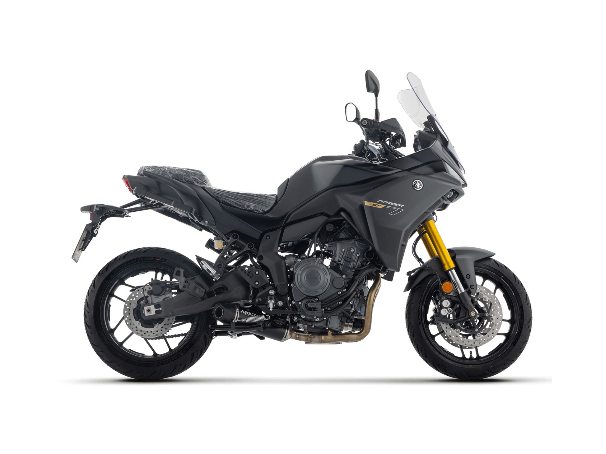 YAMAHA TRACER 7 GT ARROW Exhaust Full System with ICON Aluminium "Dark" Silencer 2025-2026 - Slika 2