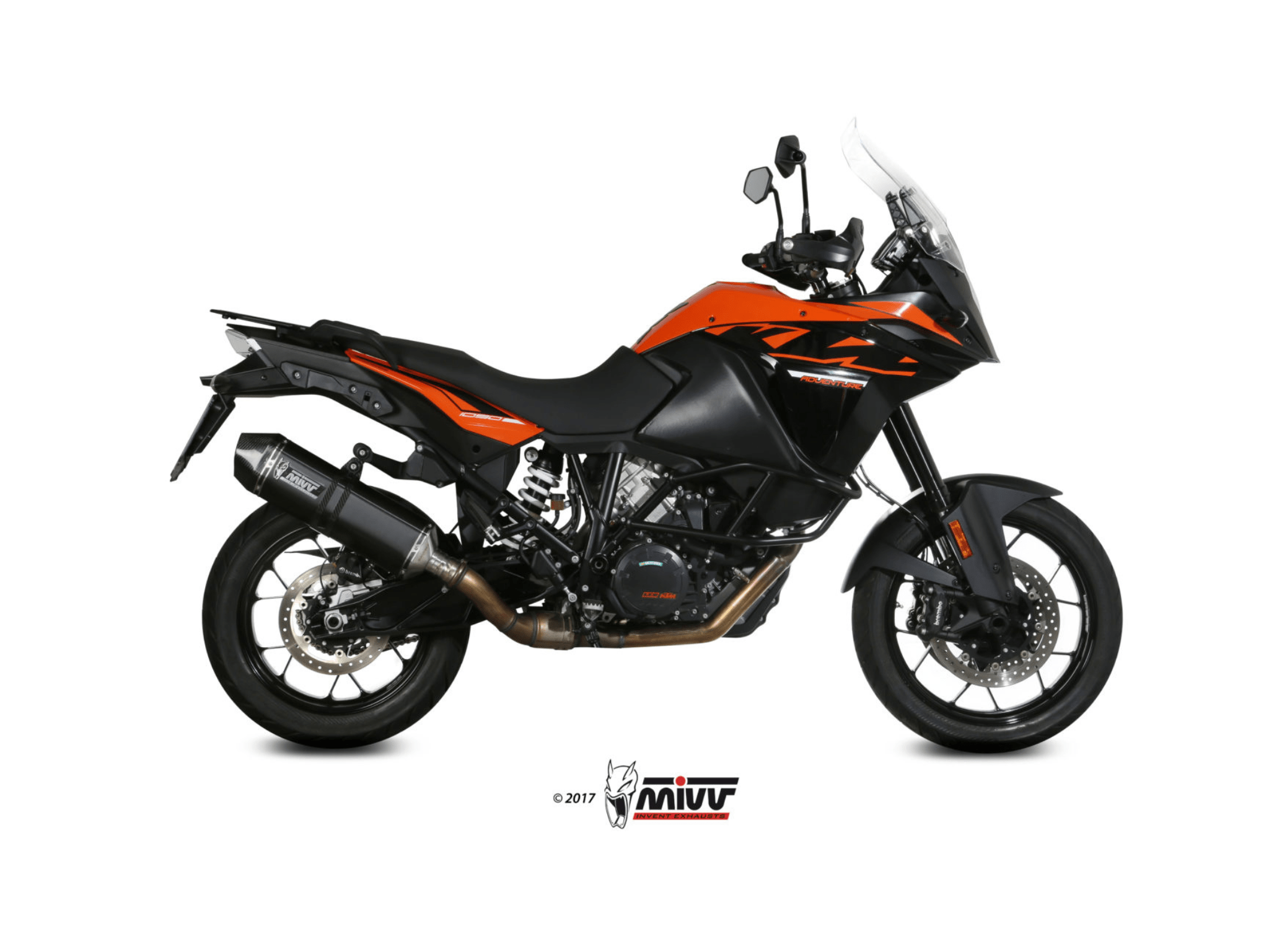 KTM 1090 ADVENTURE MIVV Exhaust SPEED EDGE Black Slip-On Silencer 2017-2019 - immagine 2