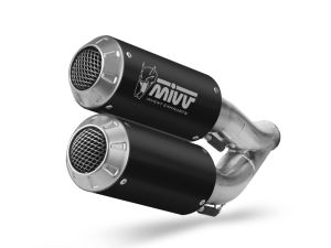 KTM 1290 SUPERDUKE MIVV Exhaust MK3 Black Slip-On Silencers 2014-2019
