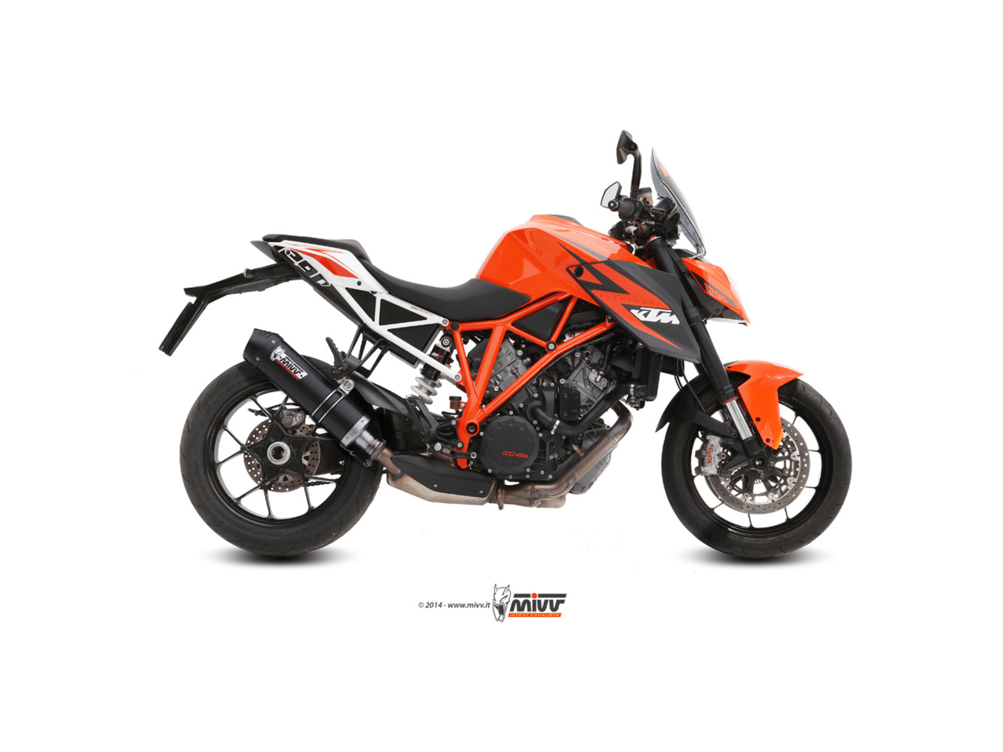 KTM 1290 SUPERDUKE MIVV Exhaust OVAL Titanium Slip-On Silencers 2014-2019 - Slika 2