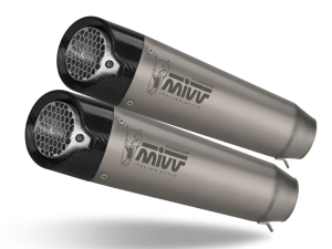 KTM 1290 SUPERDUKE R MIVV Exhaust X-M5 Titanium Slip-On Silencers 2020-2023